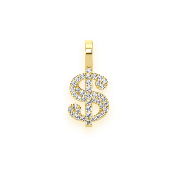 US Dollar Sign Diamond Pendant