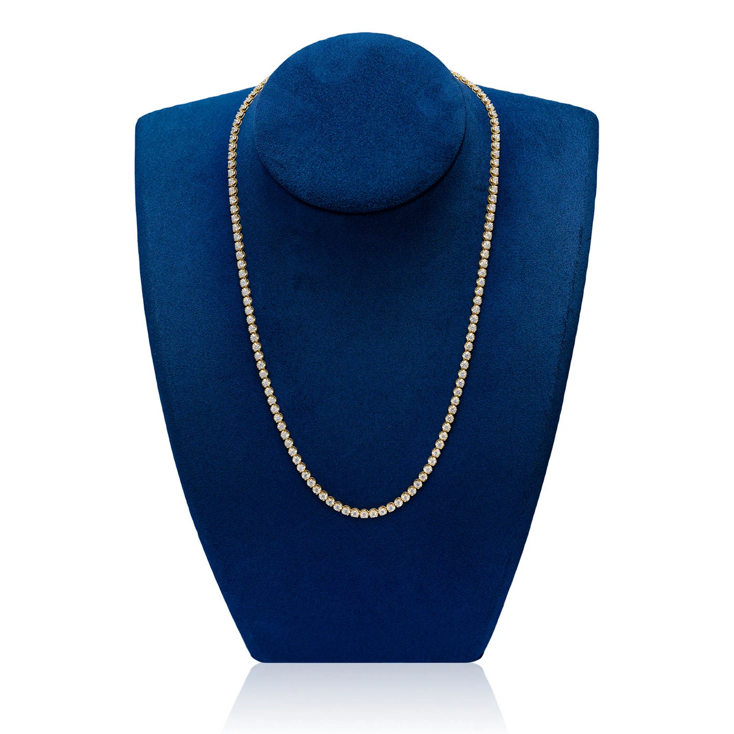 Crown Diamond Tennis Necklace in 14K yellow gold, 10pt / 12.50ctw, alternate view