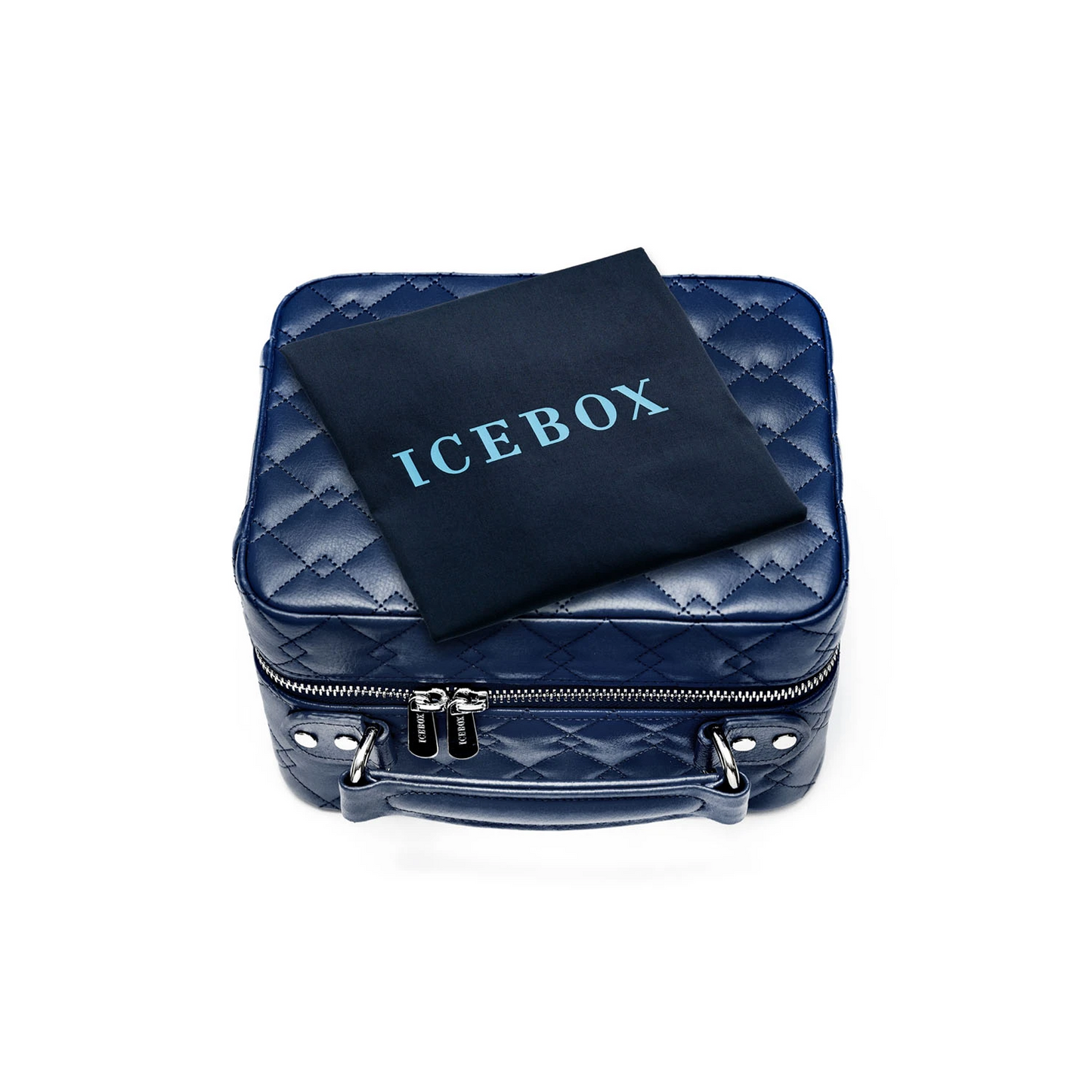 Icebox Medium Traveler Case in navy, 2-watch capacity, detail view 7