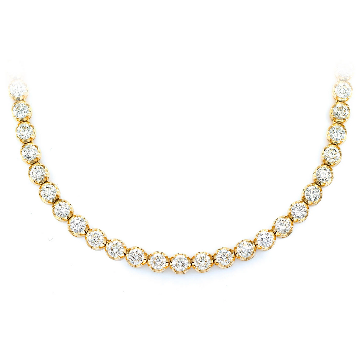 Crown Diamond Tennis Necklace
