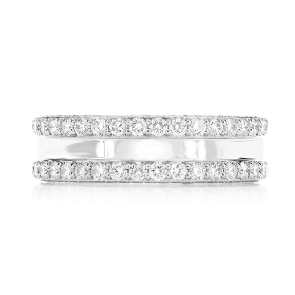Diamond Borders Eternity Wedding Band Ring