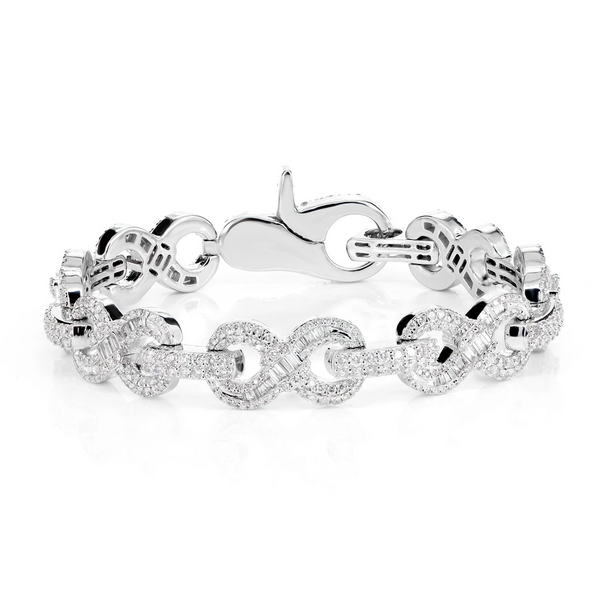 Infinity Baguette Diamond Link Bracelet