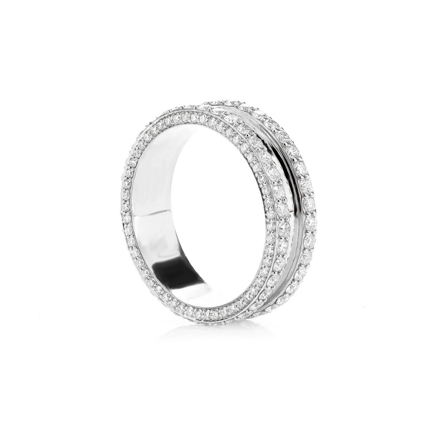 Diamond Borders Eternity Wedding Band Ring