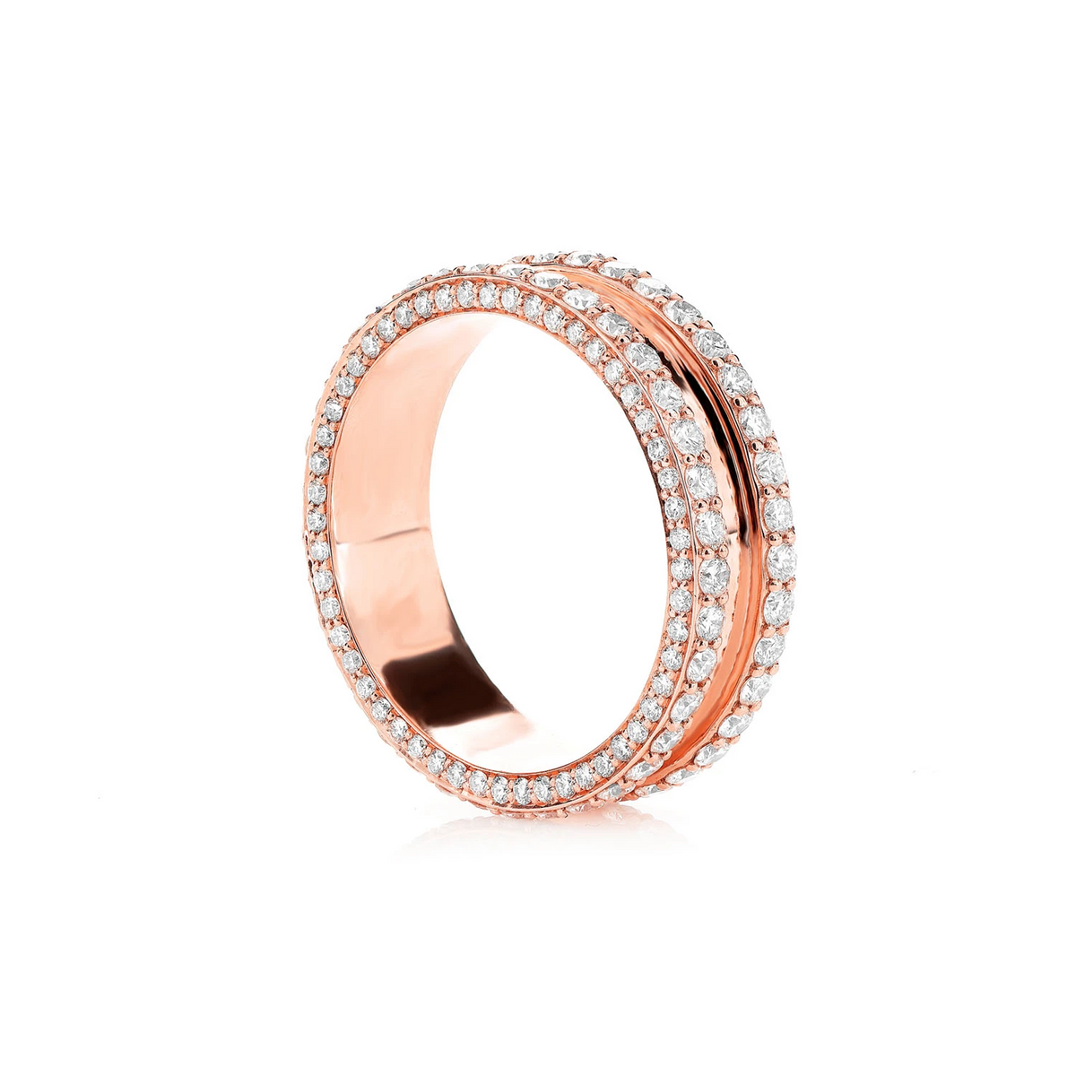Diamond Borders Eternity Wedding Band Ring