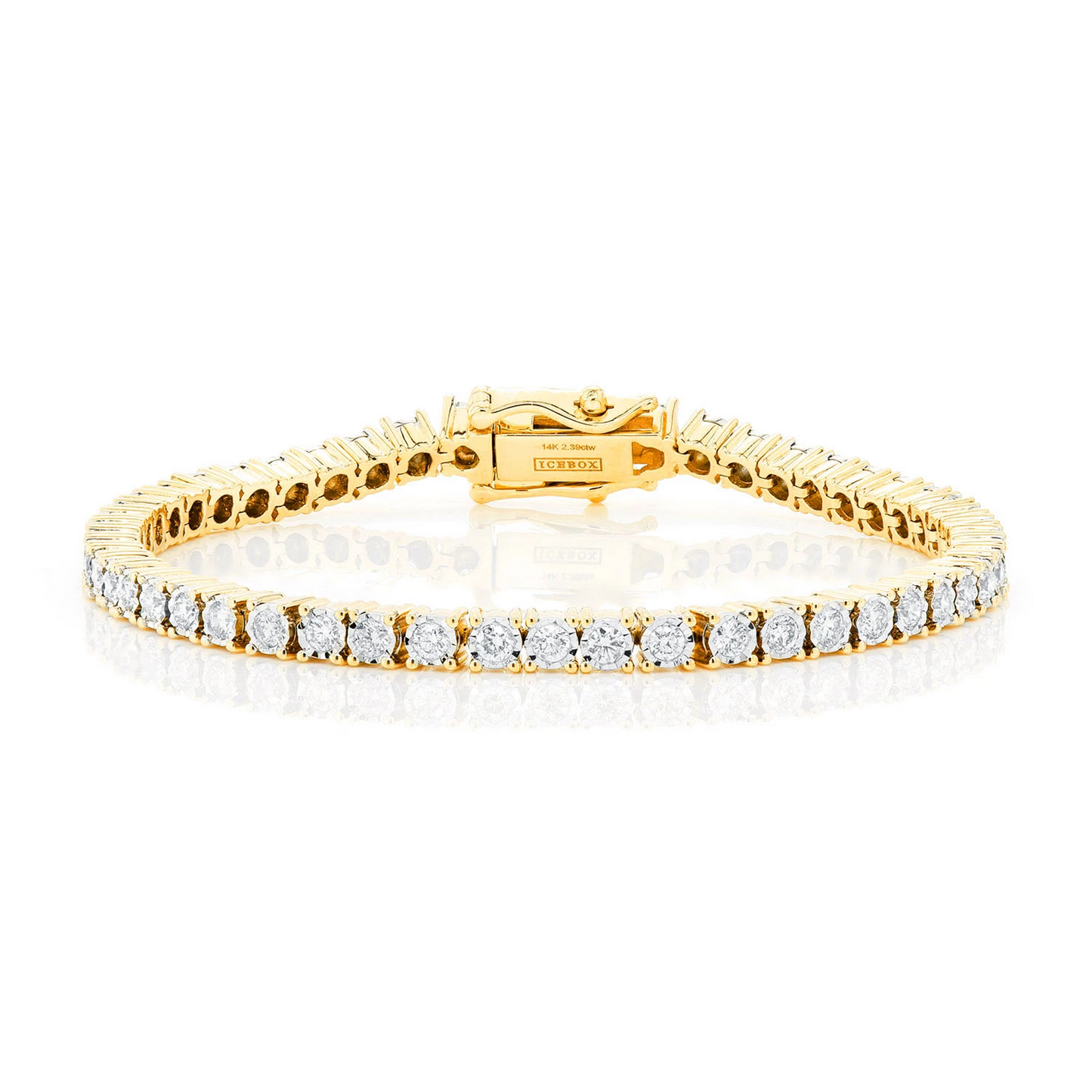 Miracle Diamond Tennis Bracelet in 14K yellow gold, 6pt / 2.75ctw, front view