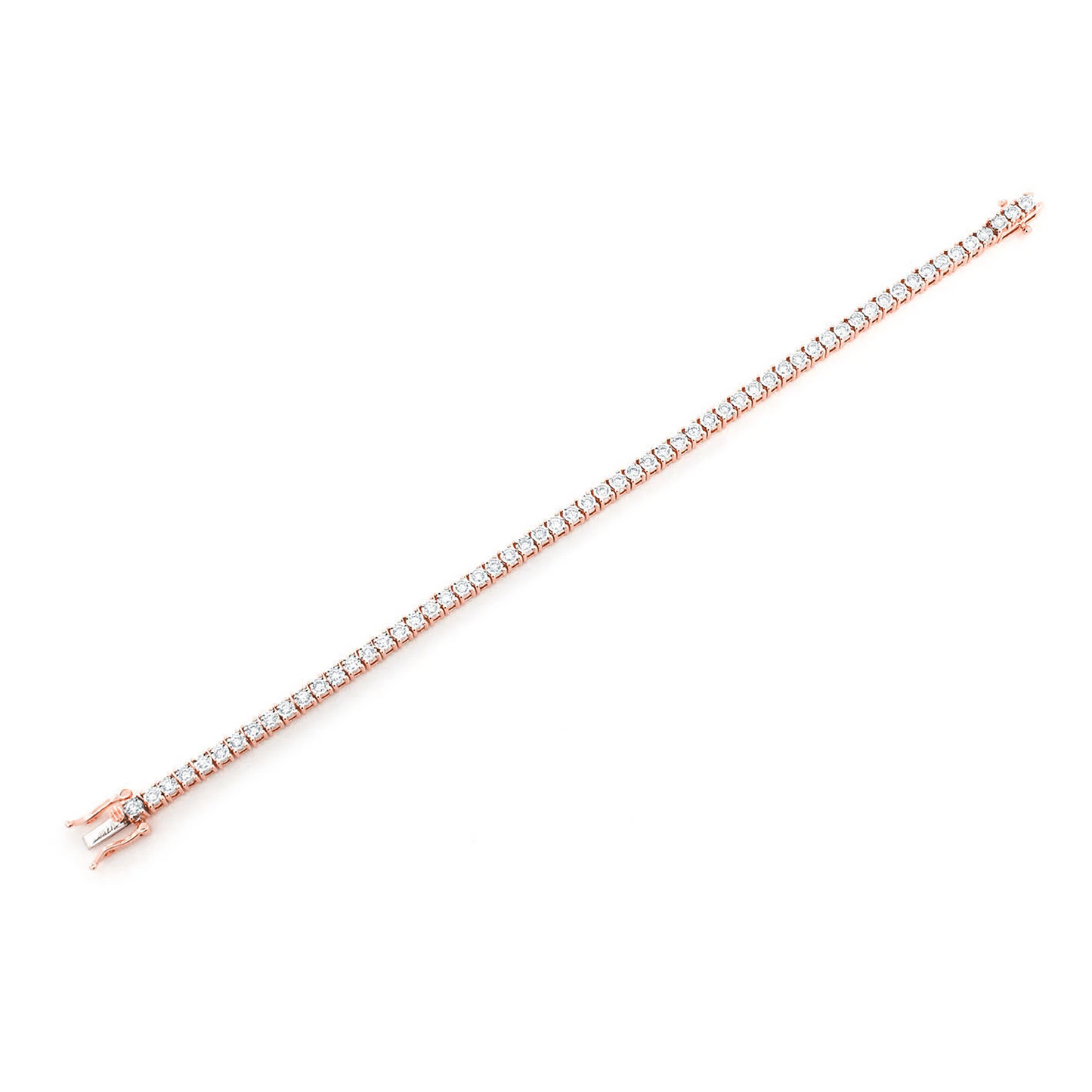 Miracle Diamond Tennis Bracelet in 14K rose gold, 2pt / 1.25ctw, alternate view