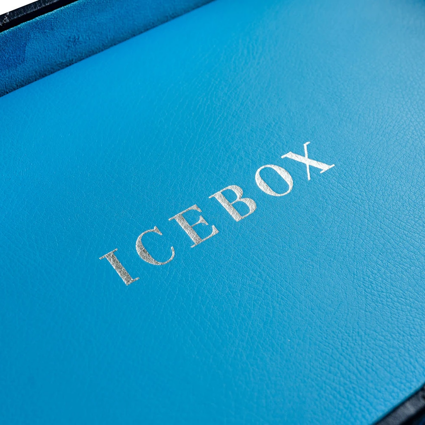2-Inch Leather Vault Tray in navy, detail view 5