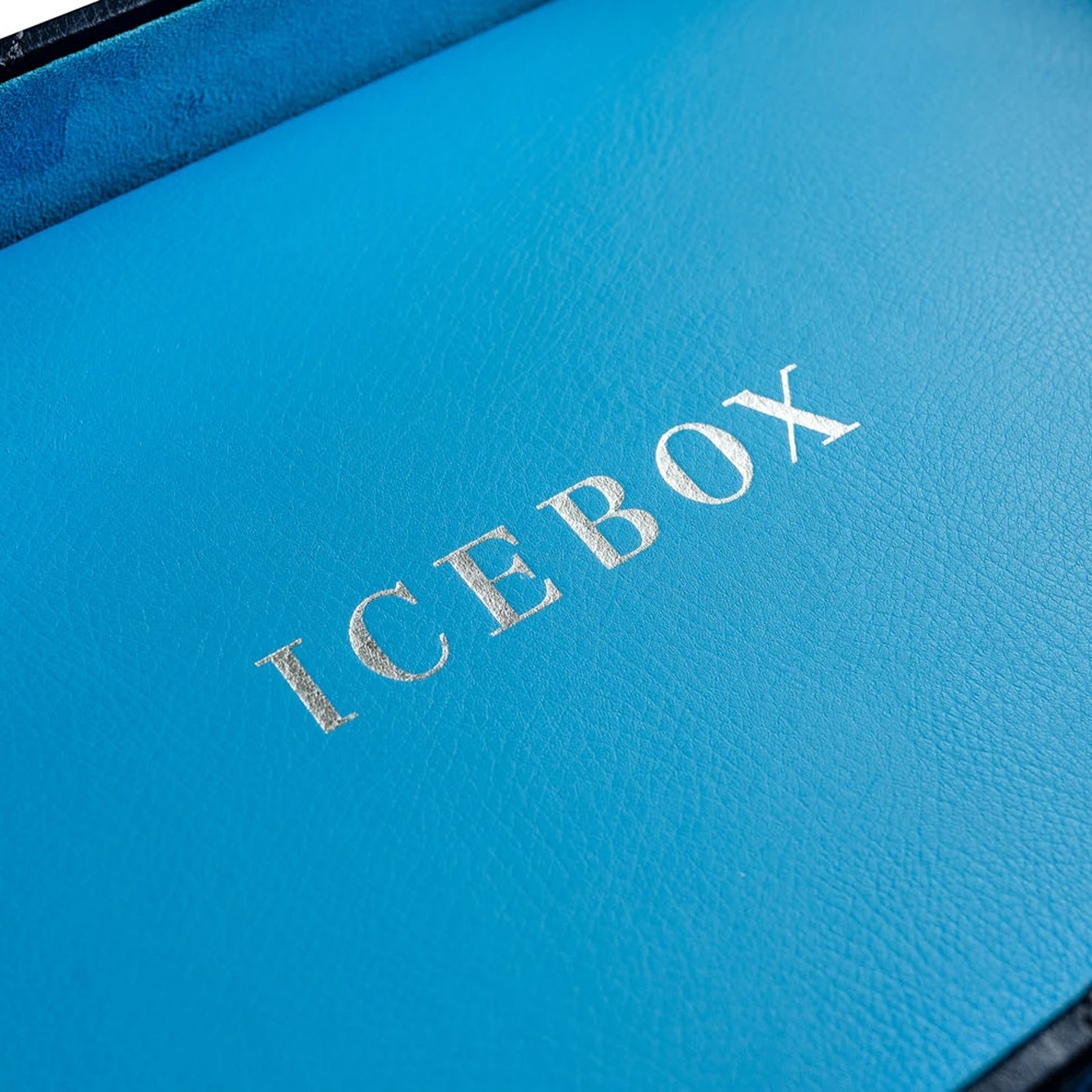 2-Inch Leather Vault Tray in navy, detail view 5
