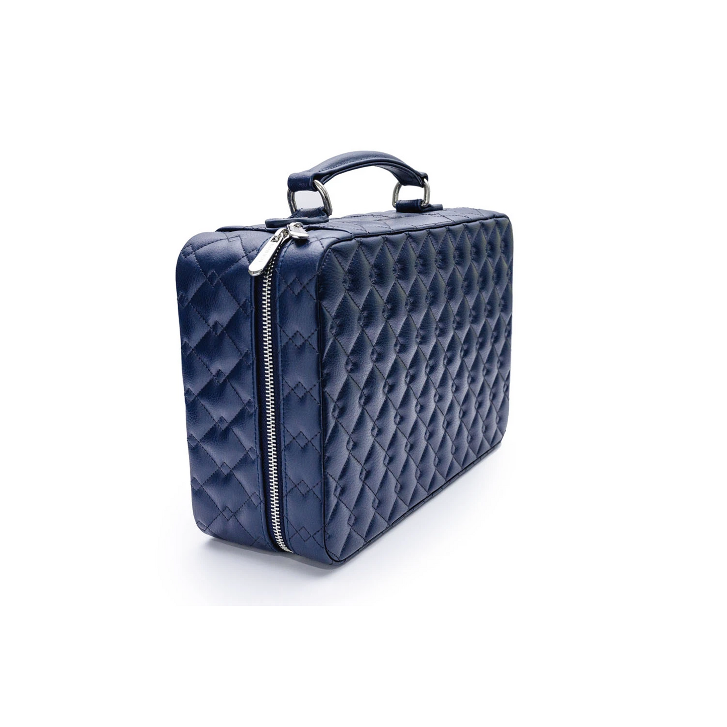 Icebox Large Traveler Case in navy, 2-watch capacity, exterior view 2