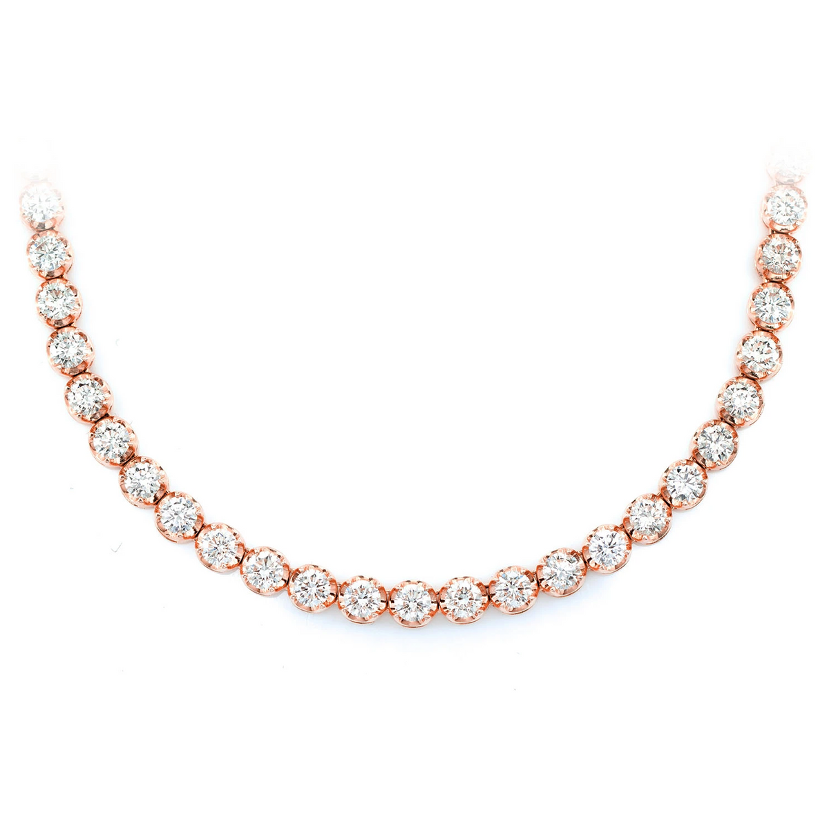 Crown Diamond Tennis Necklace