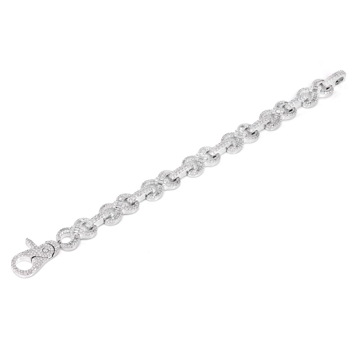 Infinity Baguette Diamond Link Bracelet