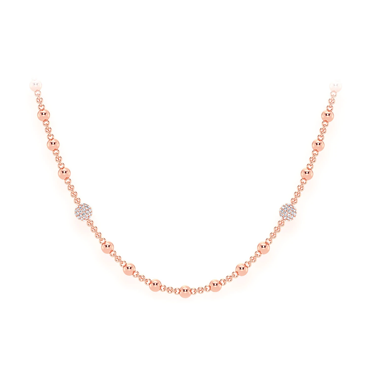 Diamond Bead Rosary Chain | 14K Gold | Icebox – Icebox Diamonds