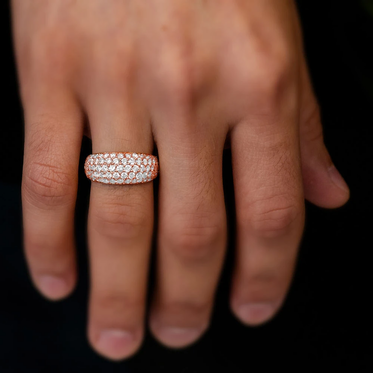 Bubbly Diamond Ring in 14K rose gold, alternate view