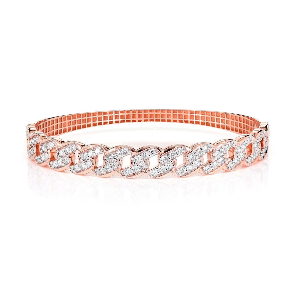 Diamond Curb Link Bangle Bracelet