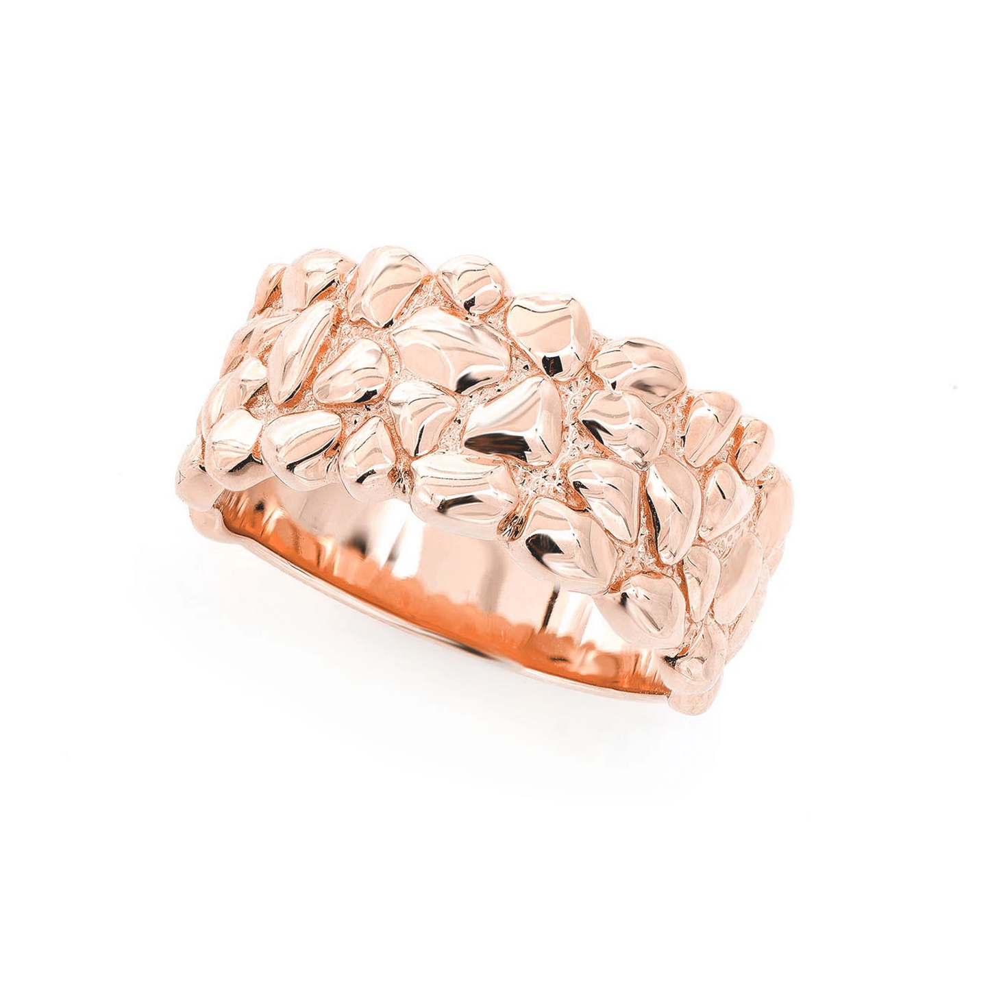 Nugget Band Ring in 14K rose gold, detail view