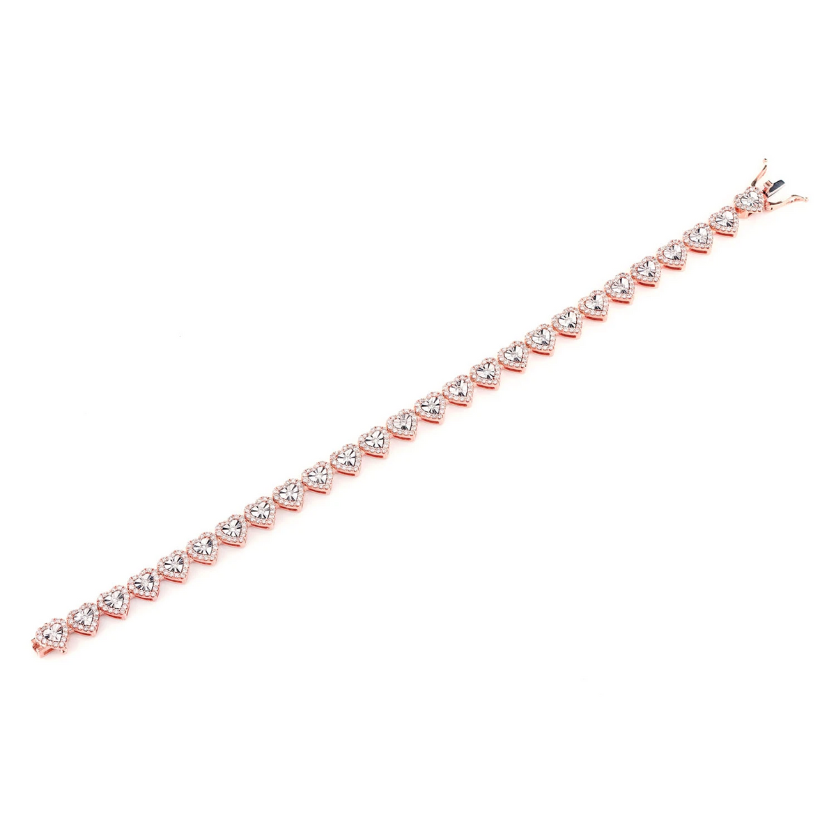Miracle Set Heart Link Diamond Bracelet