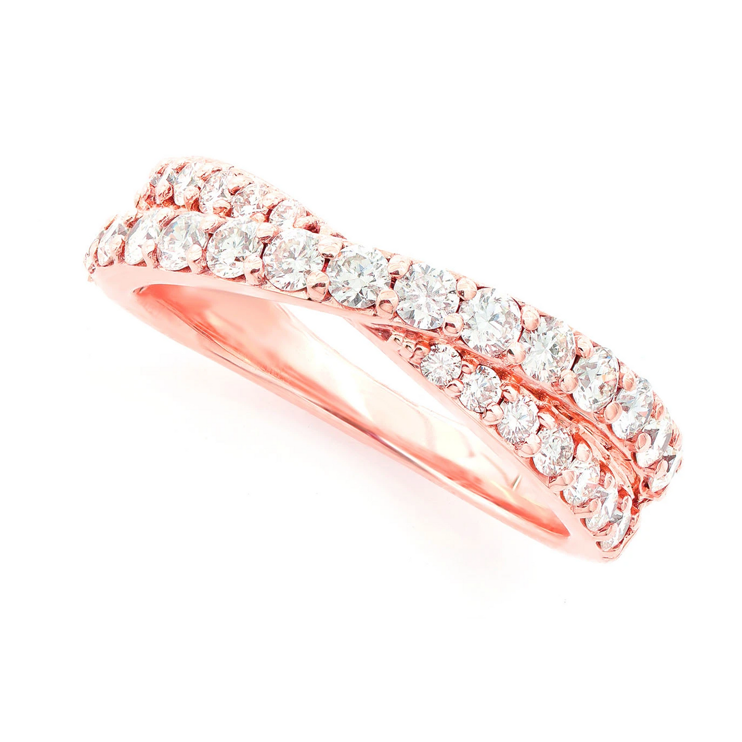 Crossover Ring in 14K rose gold, detail view