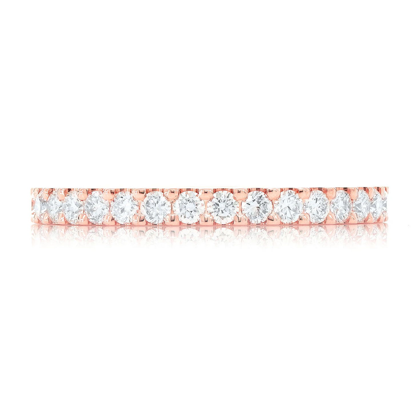 Classic Eternity Diamond Ring in 14K rose gold, front view