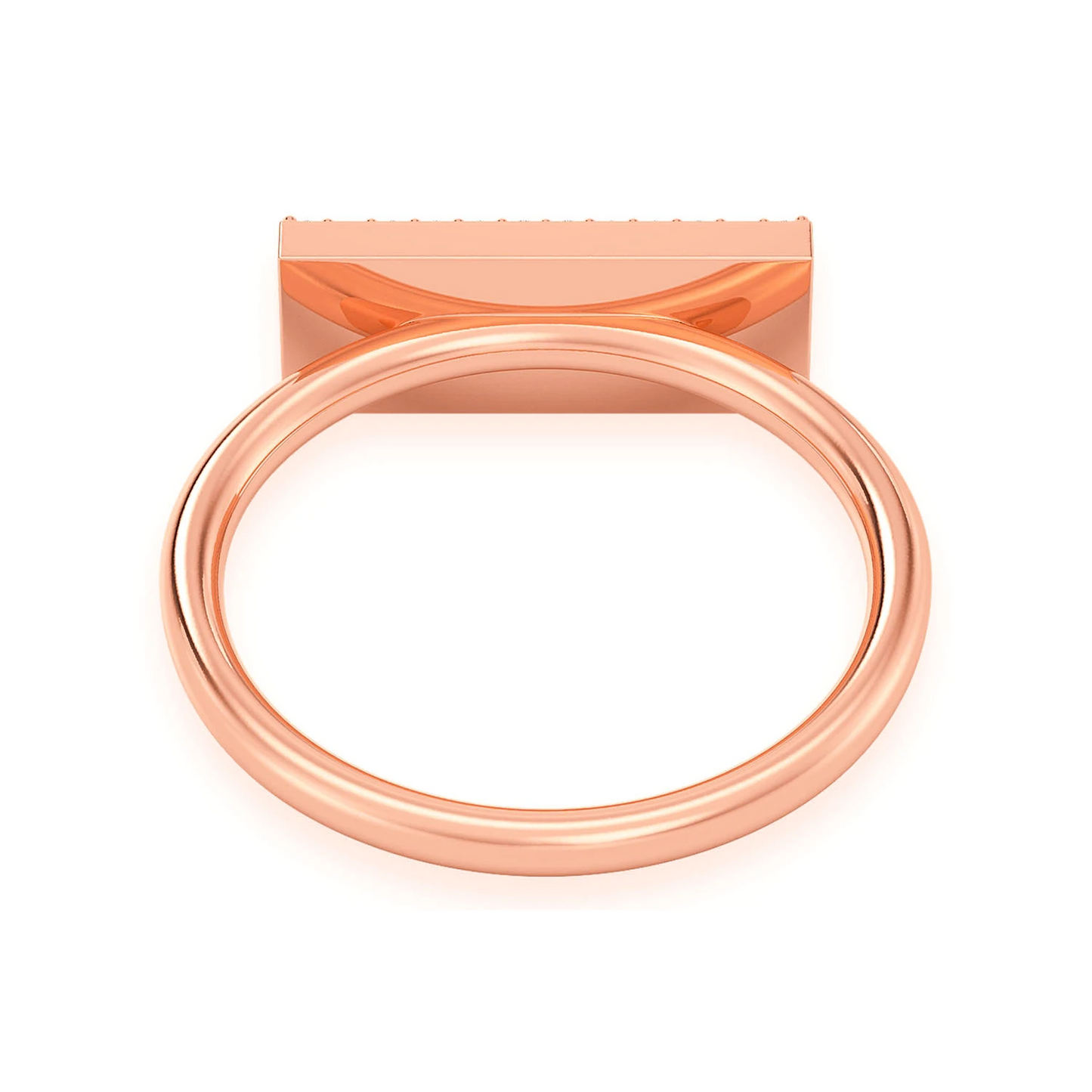 Icebox Logo Silhouette Diamond Ring in 14K rose gold, alternate view