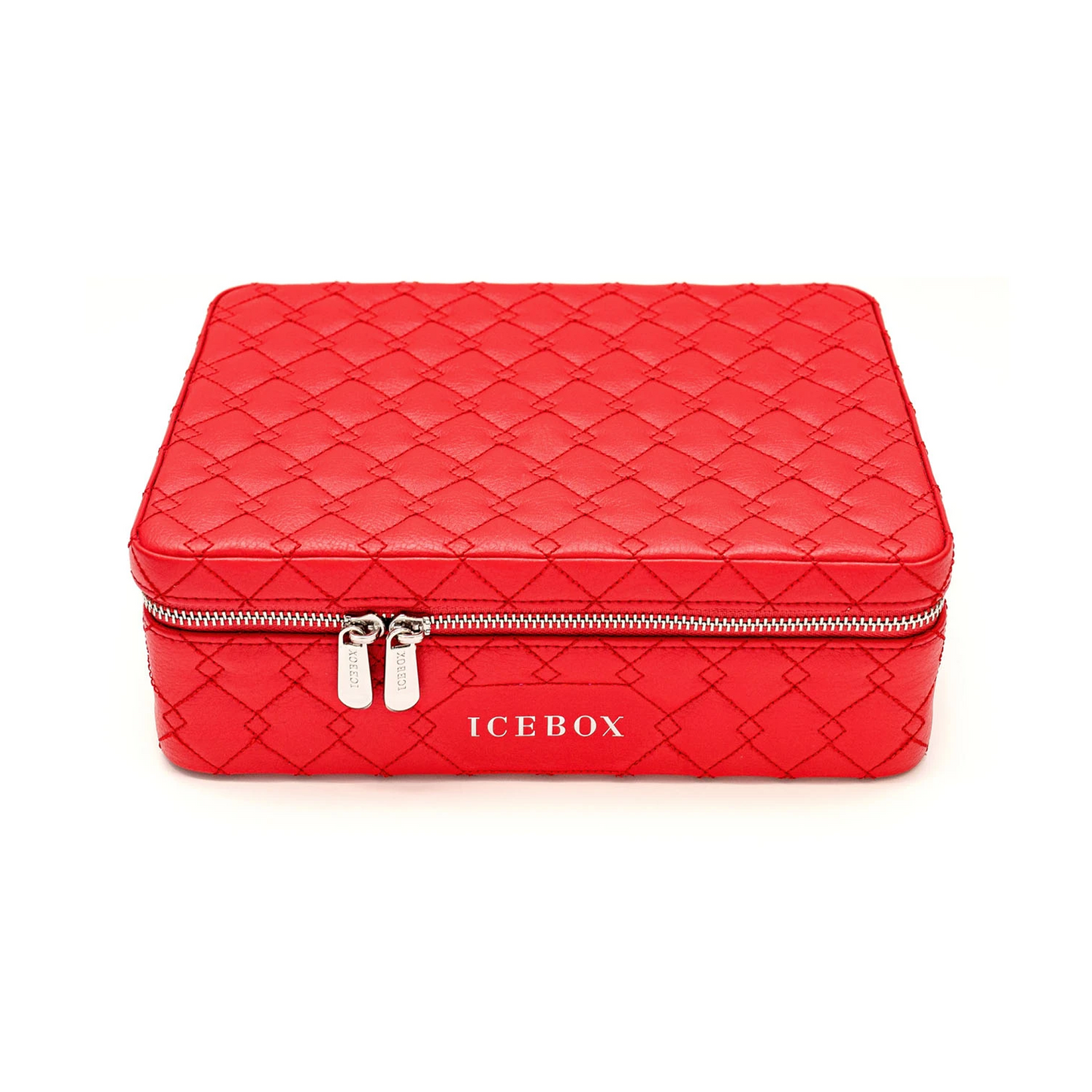Icebox Voyager Case in red, exterior view