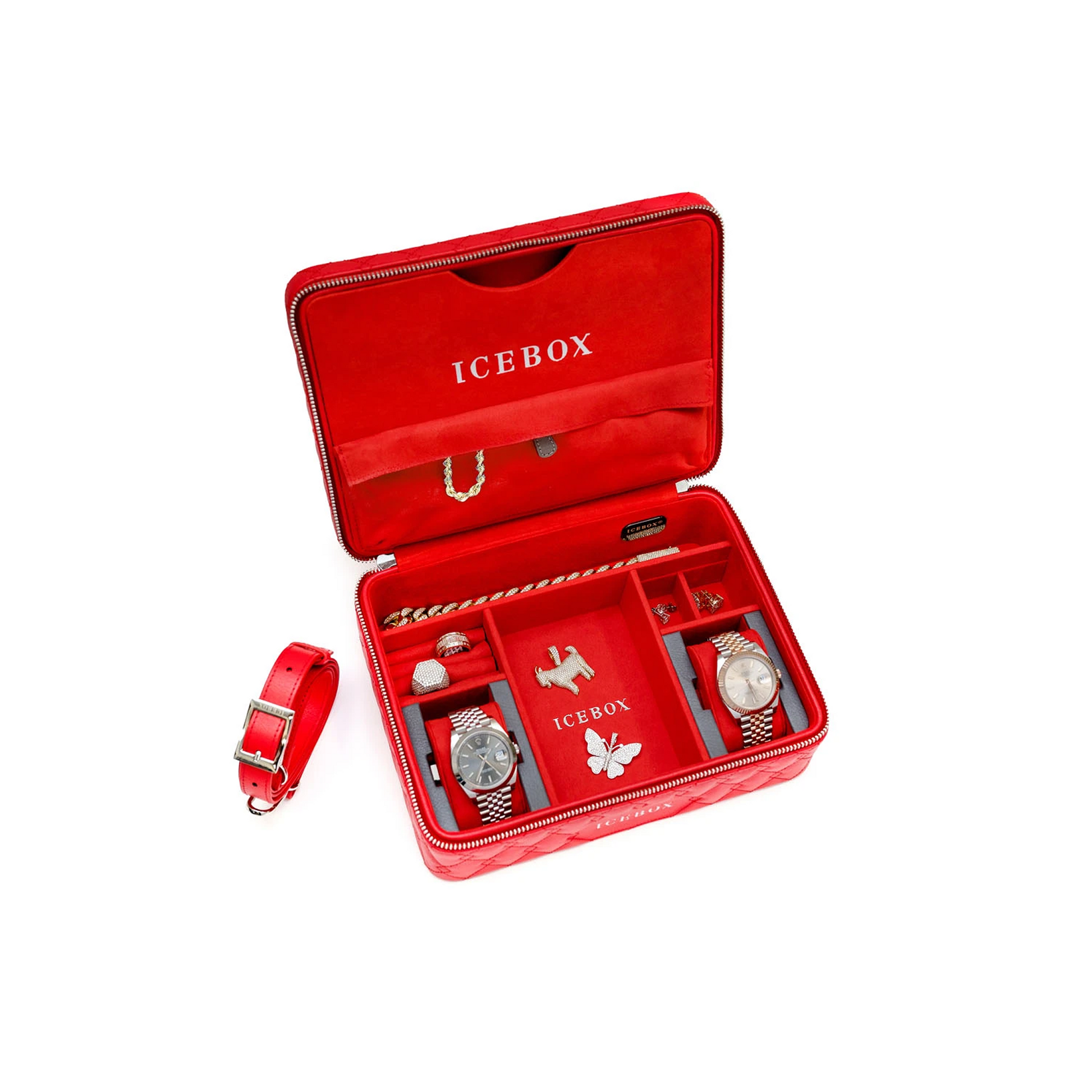 Icebox Voyager Case in red, detail view 4