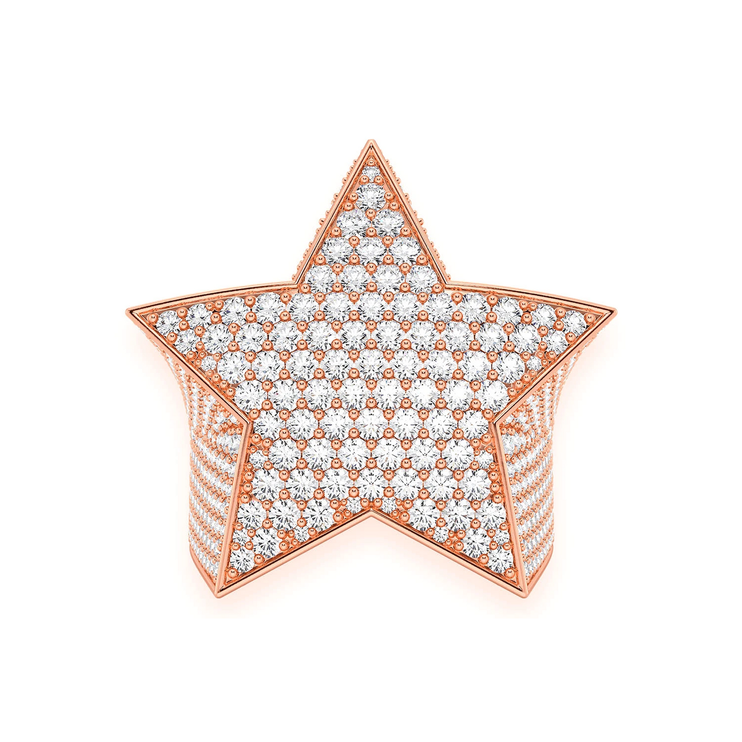 Super Star Diamond Ring in 14K rose gold, front view