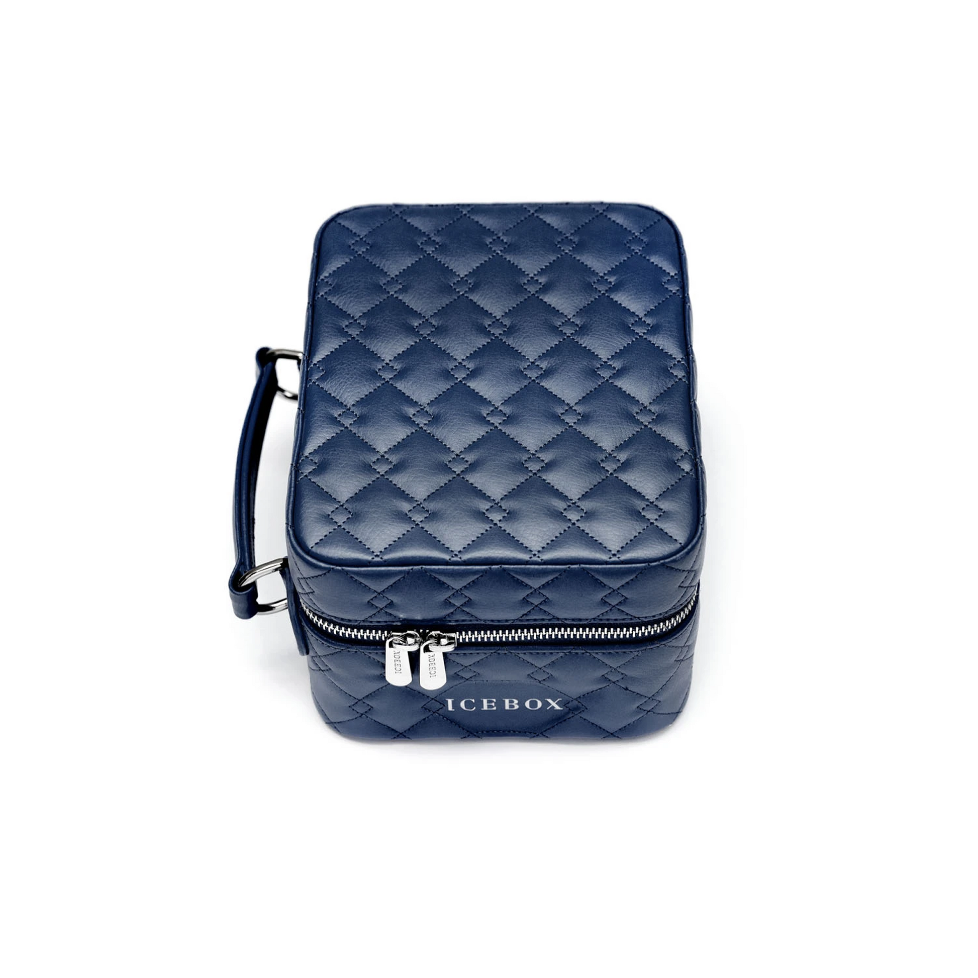 Icebox Medium Traveler Case in navy, 2-watch capacity, detail view 3