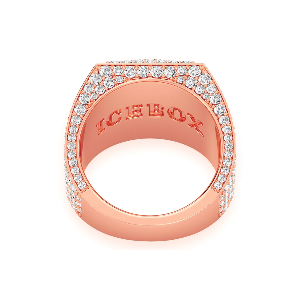 Pyramid Ring 14k in rose gold, detail view