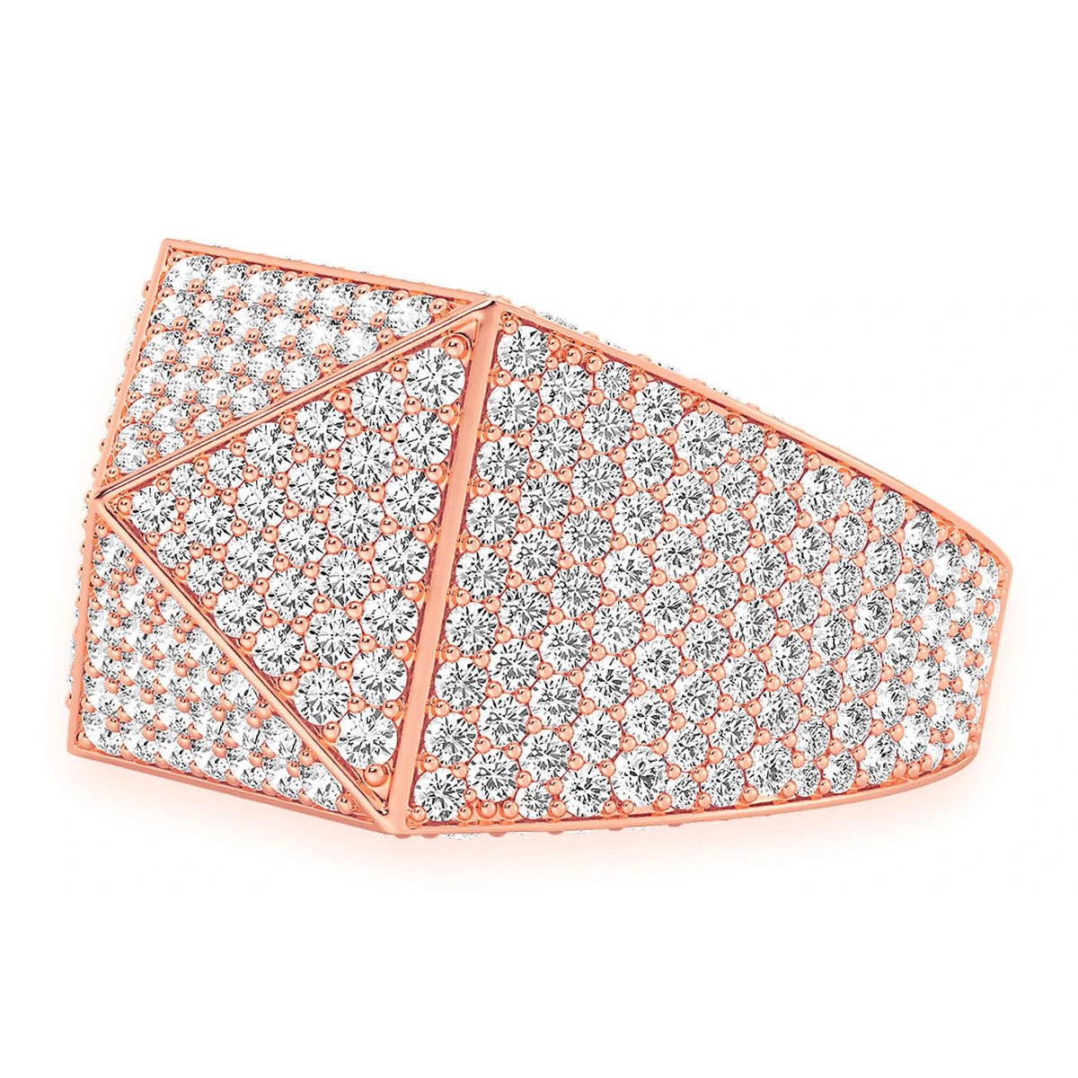 Pyramid Ring 14k in rose gold, front view