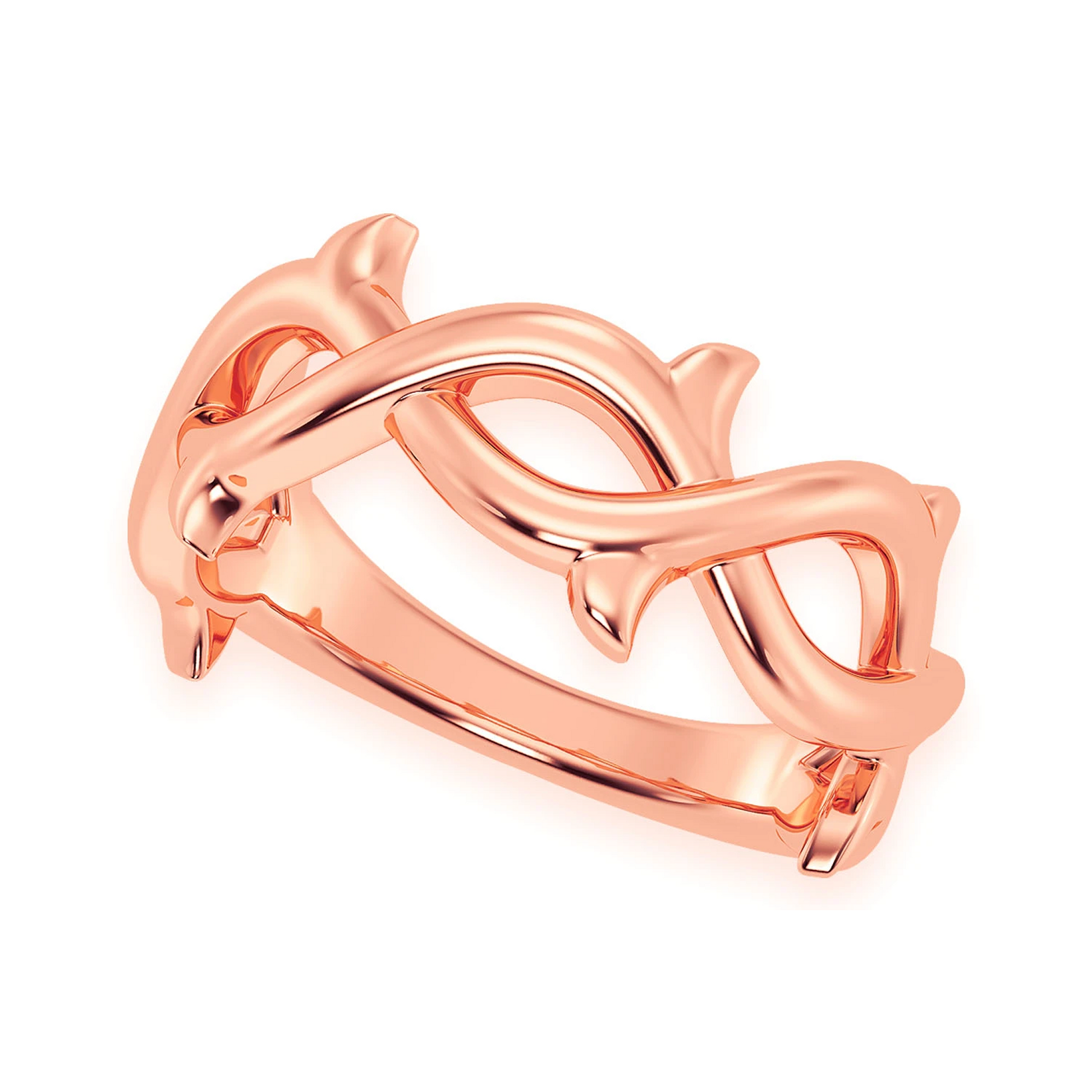 Thorn Ring in 14K rose gold, detail view