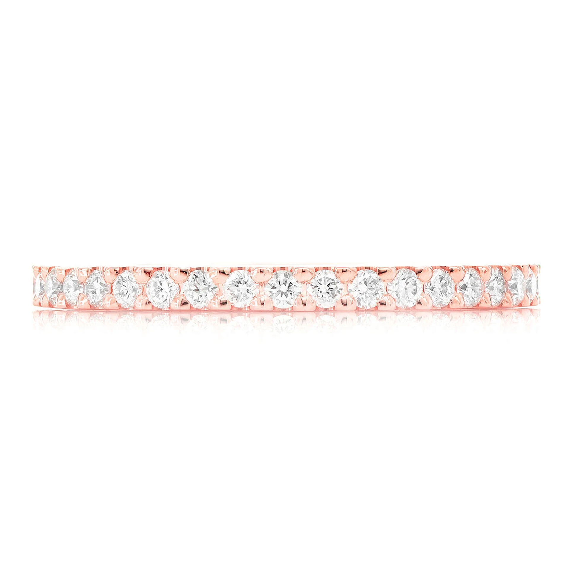 Eternity Diamond Ring in 14K rose gold, front view