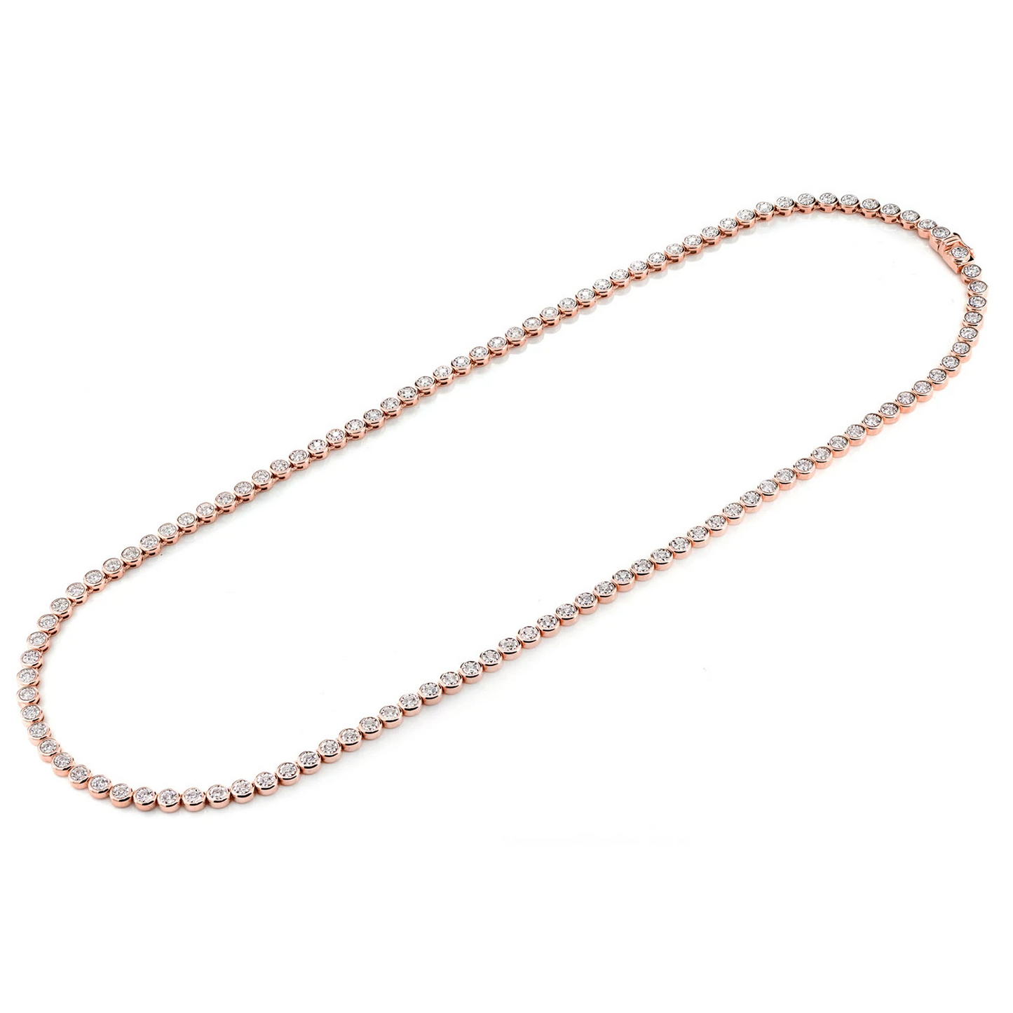 Bezel Miracle Set Diamond Tennis Necklace
