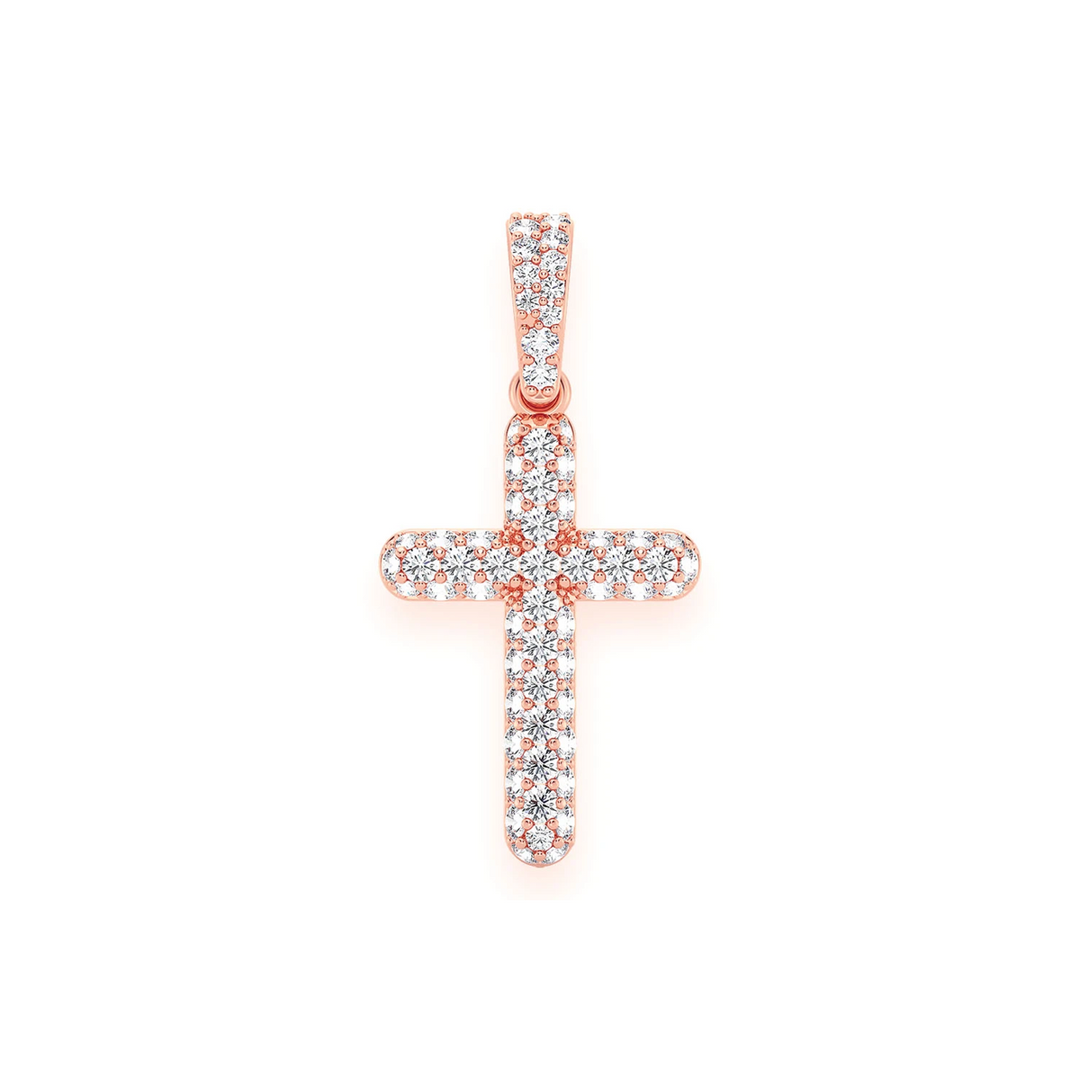 Bubbly Diamond Cross Pendant | 14K Gold | Icebox – Icebox Diamonds