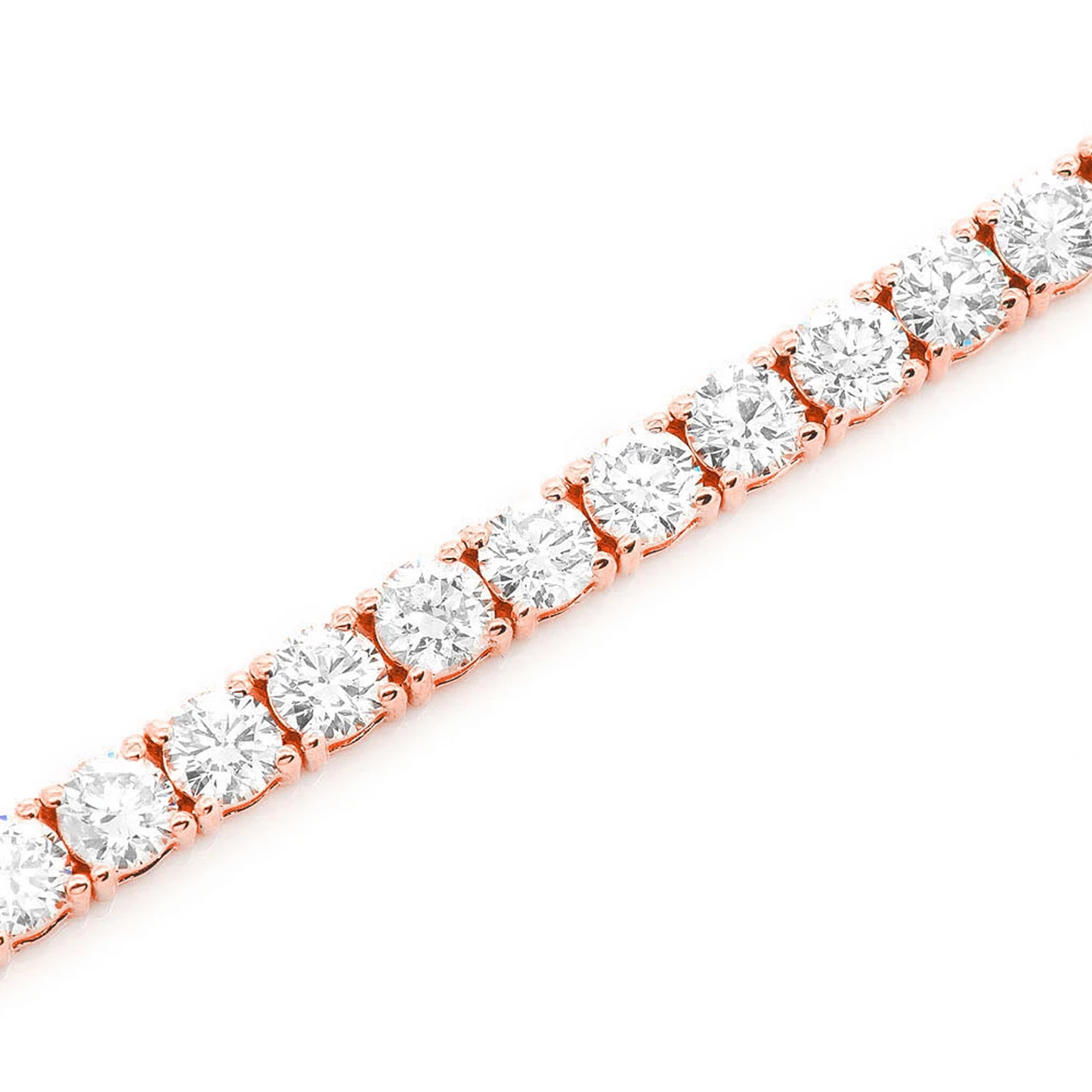 Prong Diamond Tennis Bracelet in 14K rose gold, 20pt / 10.50ctw, alternate view