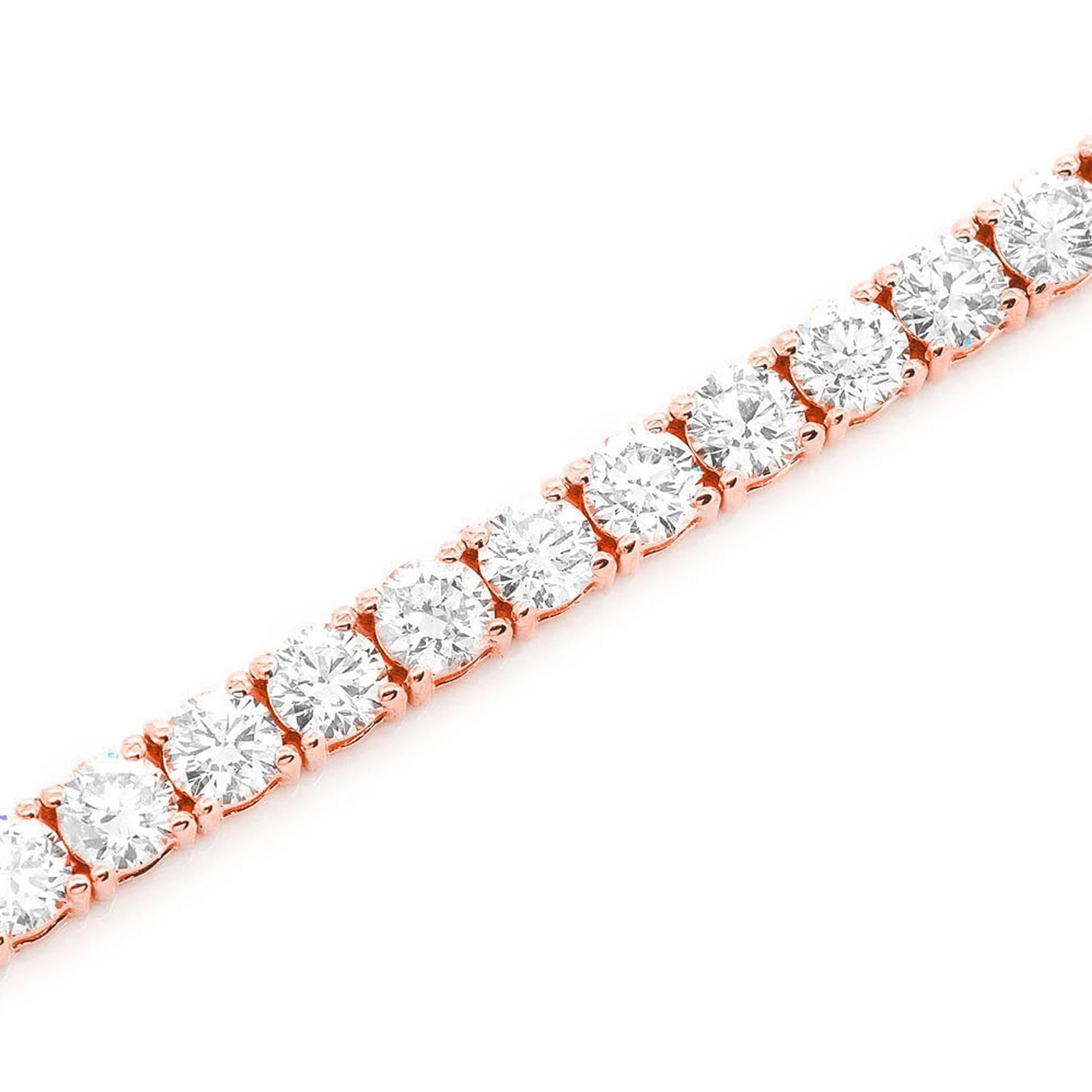 Prong Diamond Tennis Bracelet in 14K rose gold, 20pt / 10.50ctw, alternate view