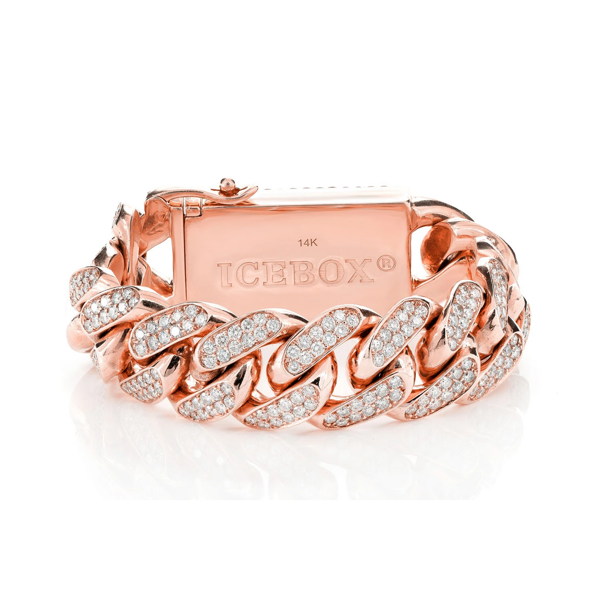 Two Row Diamond Miami Cuban Link Bracelet
