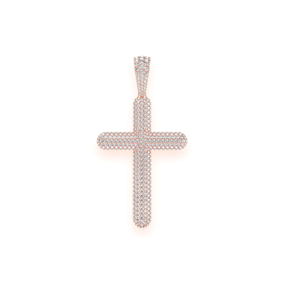 Bubbly Diamond Cross Pendant | 14K Gold | Icebox – Icebox Diamonds