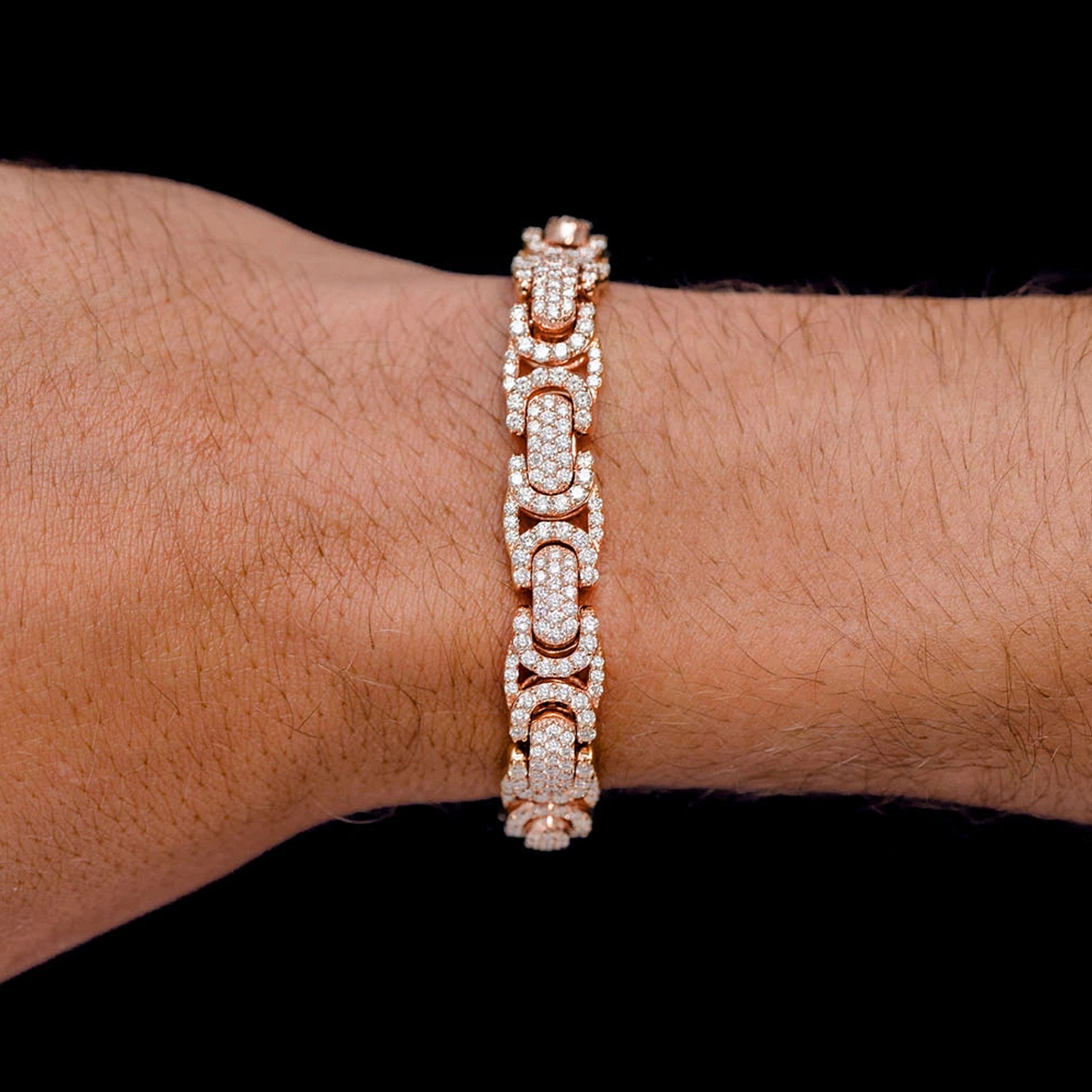Byzantine Diamond Bracelet in 14K rose gold, alternate view