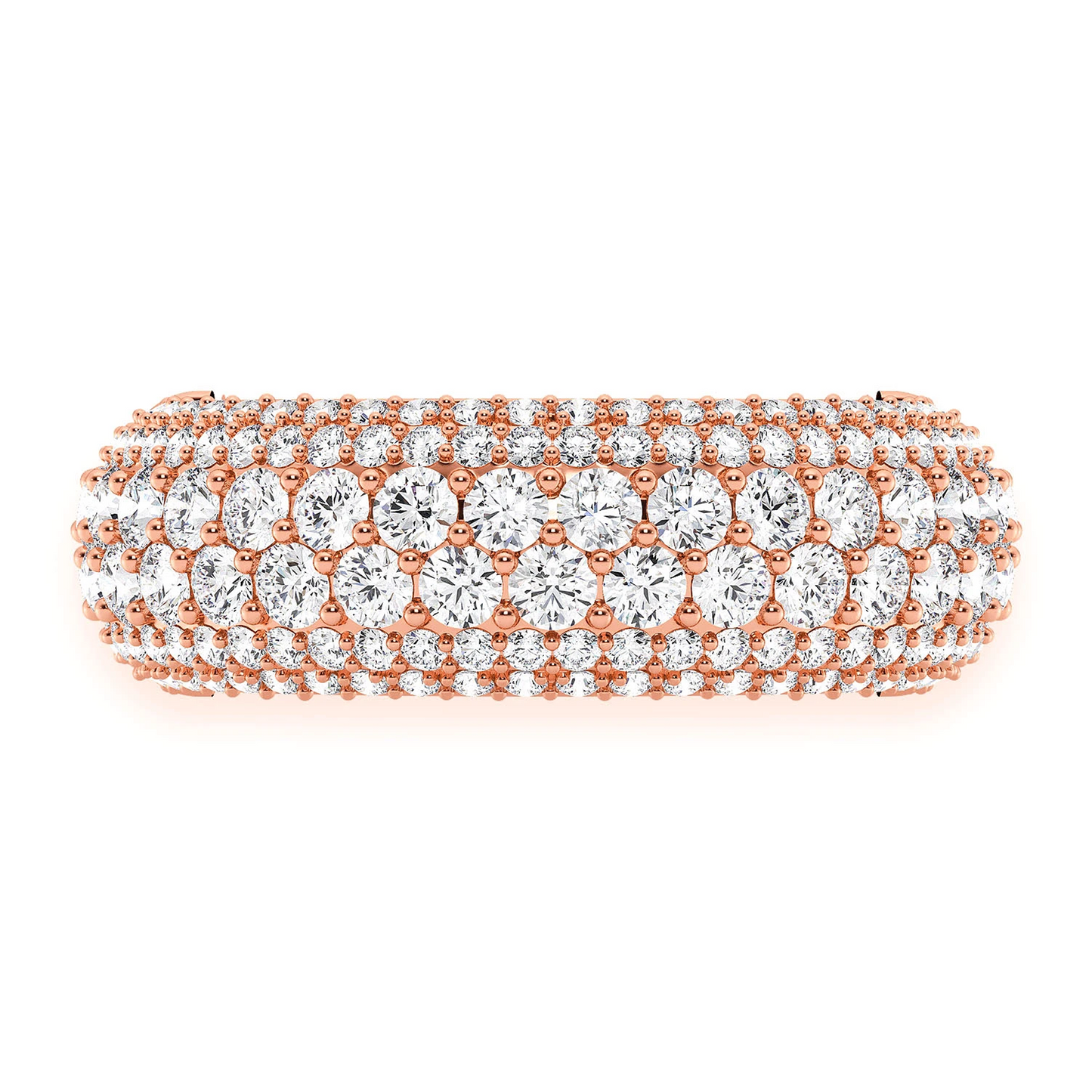 Bubbly Band Ring in 14K rose gold, front view