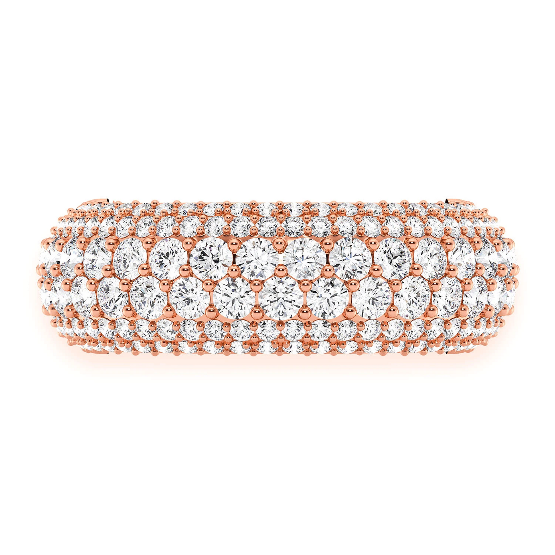 Bubbly Band Ring in 14K rose gold, front view
