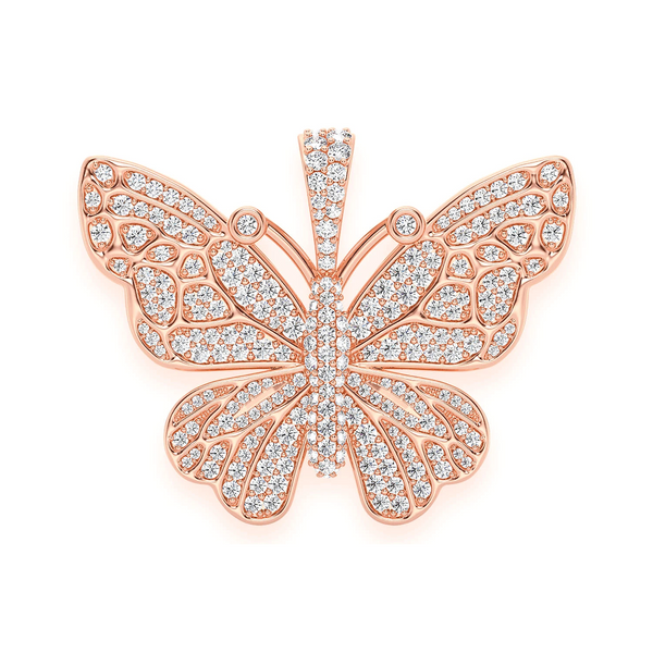 Statement Butterfly Diamond Pendant