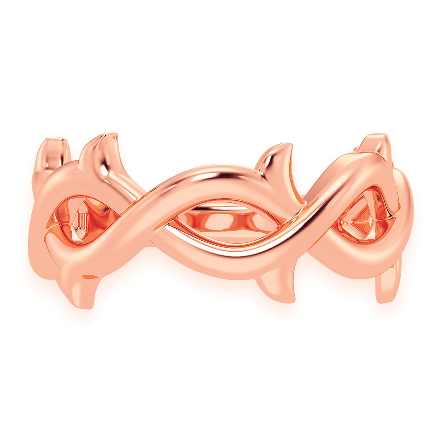Thorn Ring in 14K rose gold, front view