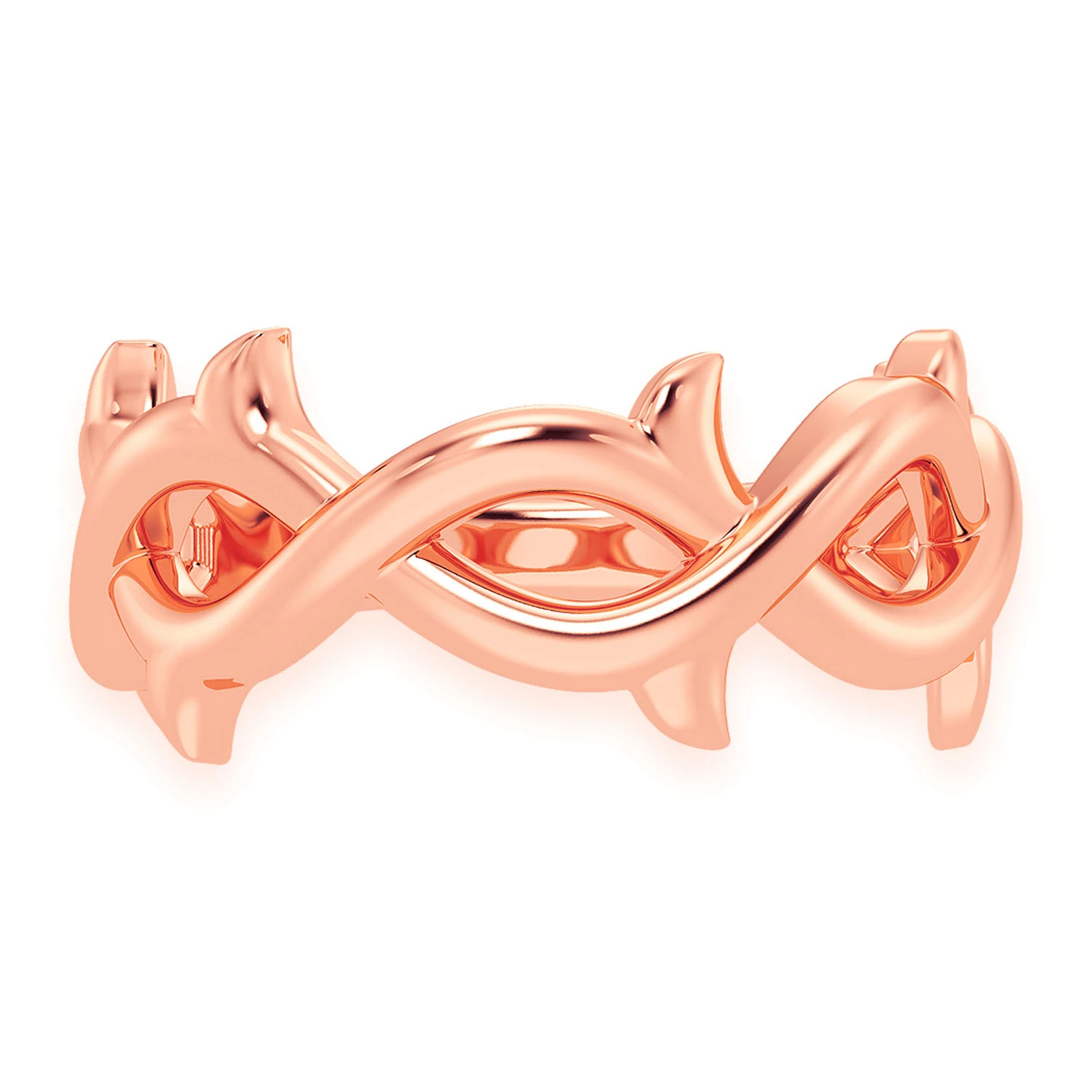 Thorn Ring in 14K rose gold, front view