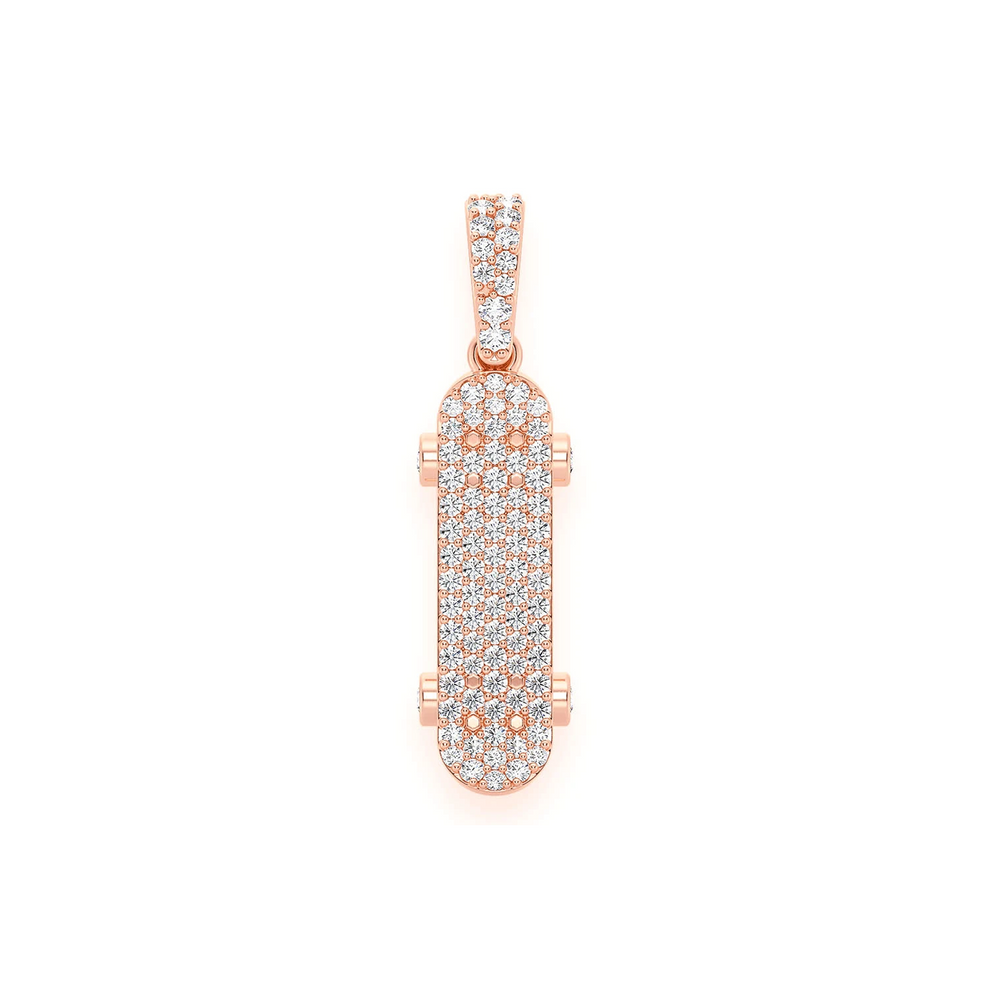 Skateboard Diamond Pendant | 14K Gold | Icebox – Icebox Diamonds & Watches