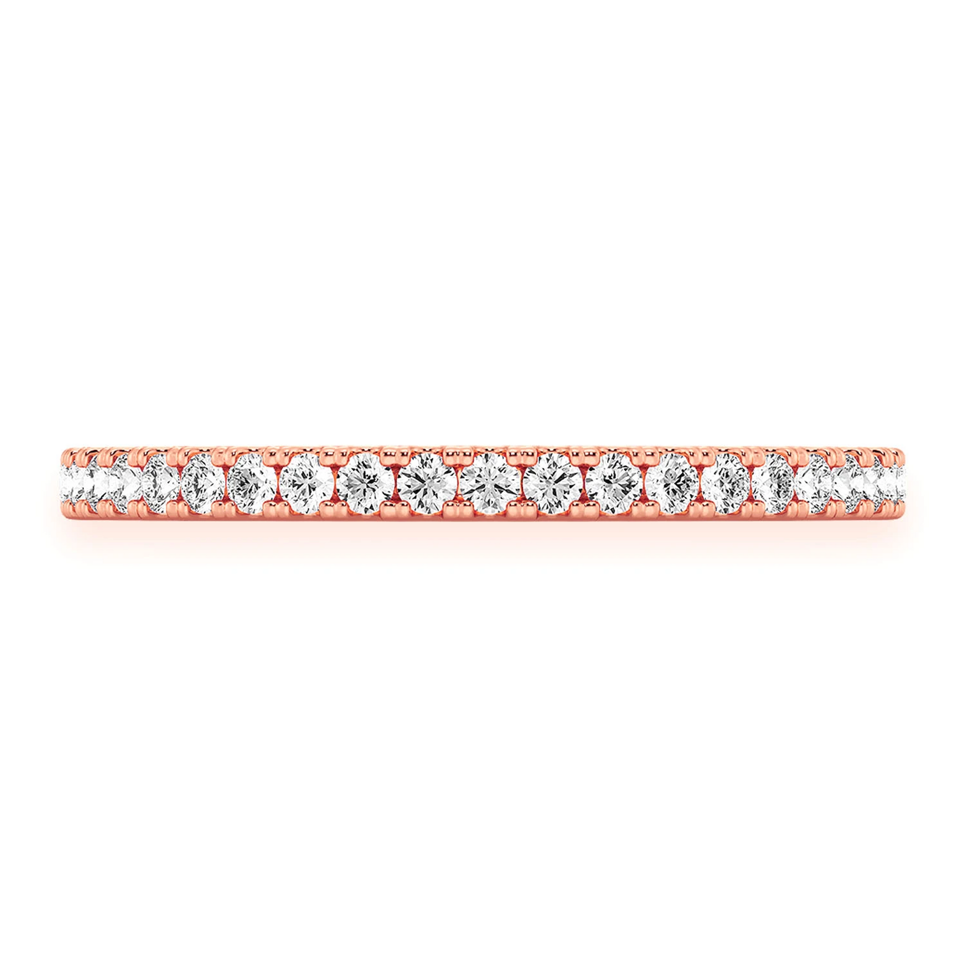 Bold Single Row Band Ring in 14K rose gold, front view