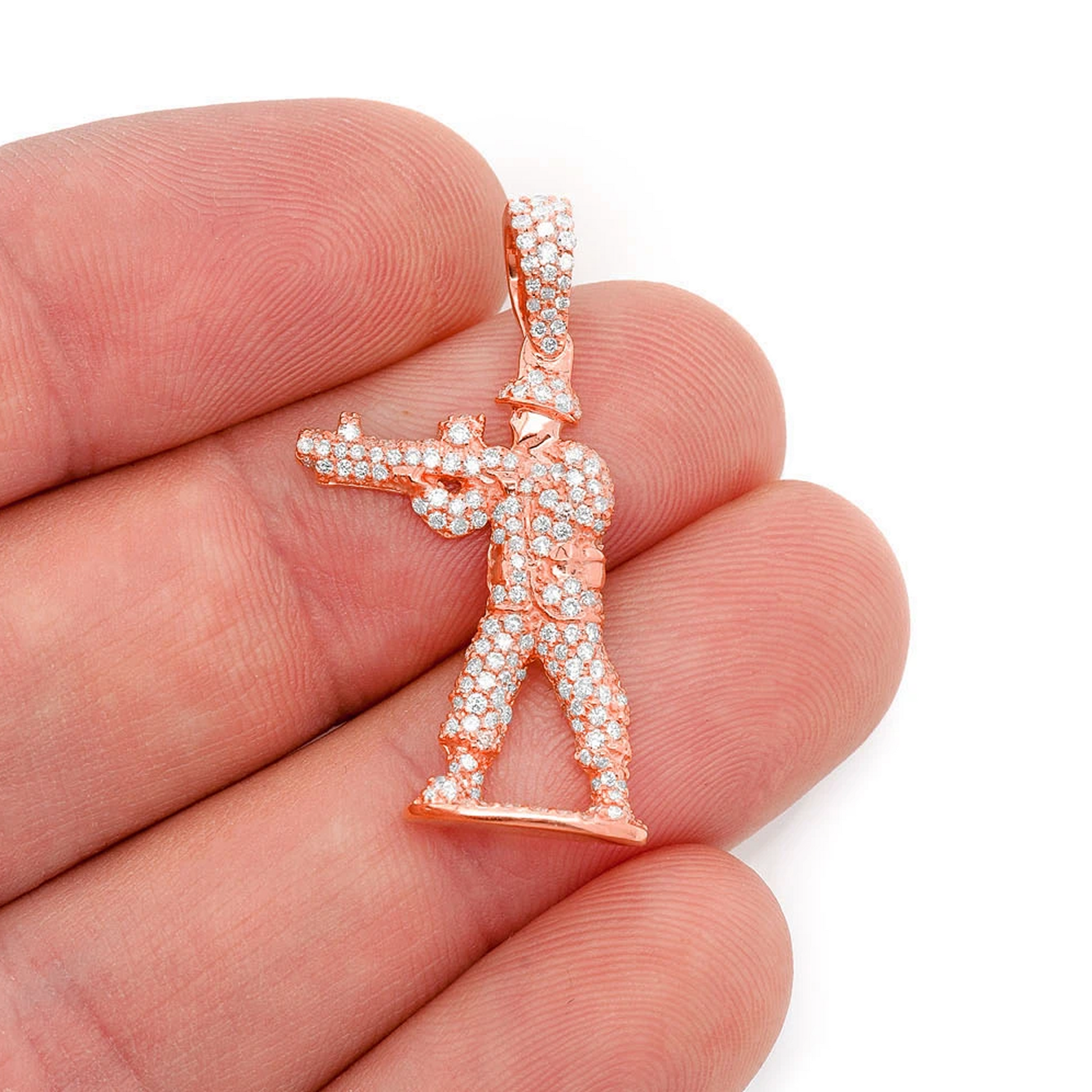 Toy Soldier Diamond Pendant in 14K rose gold, Signature | 1.00ctw, angled view