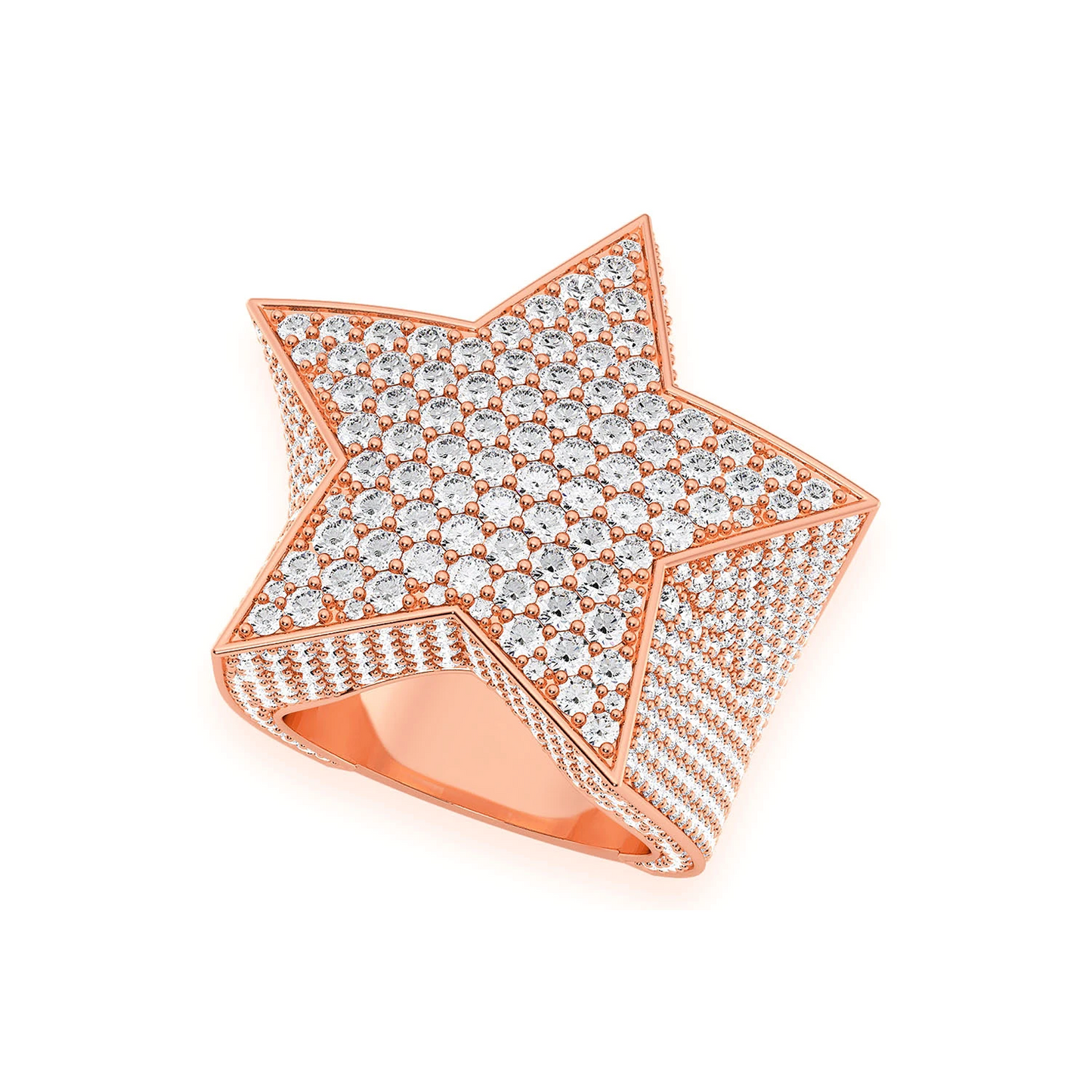 Super Star Diamond Ring in 14K rose gold, detail view