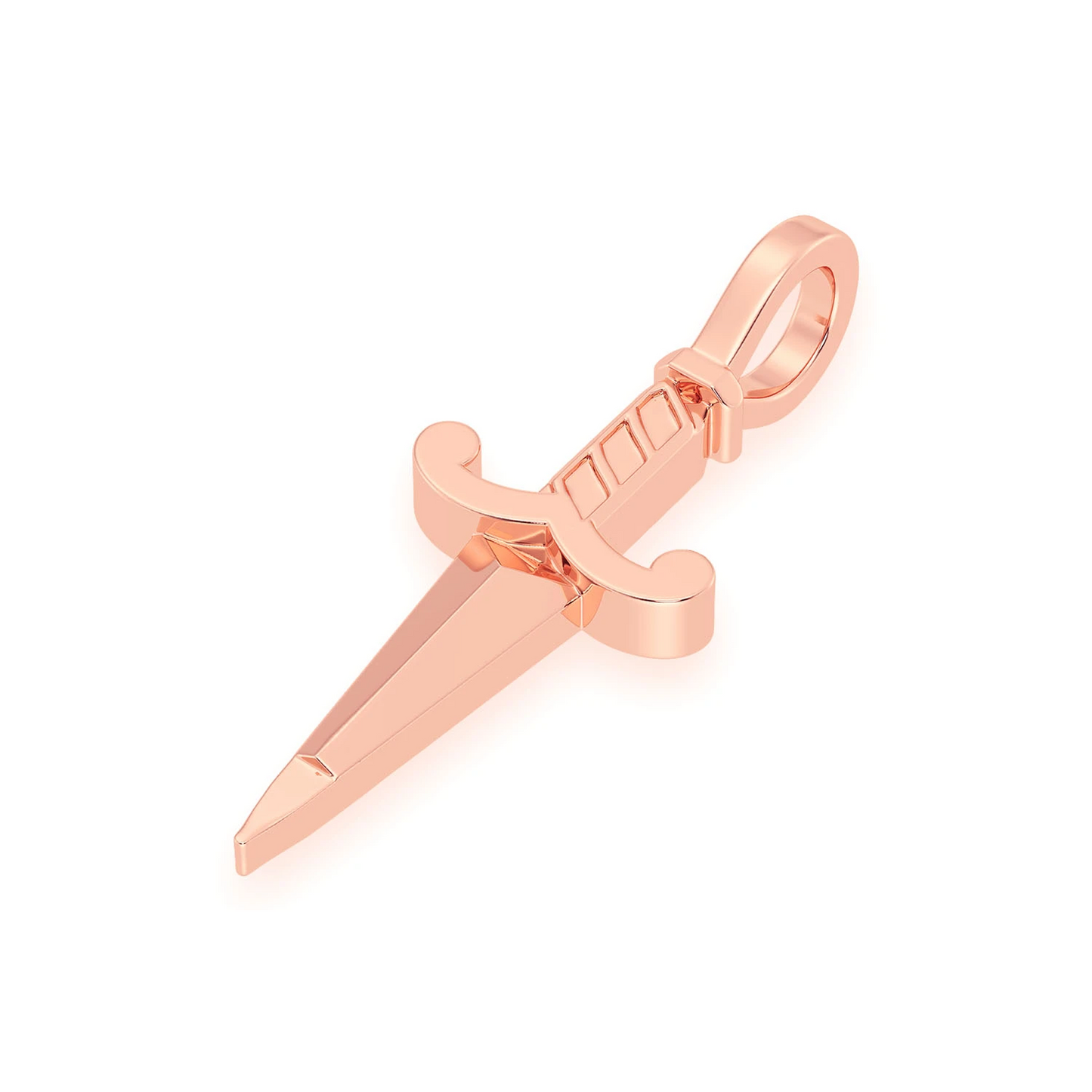 Dagger Pendant in 14K rose gold, Pure | Solid Gold, detail view