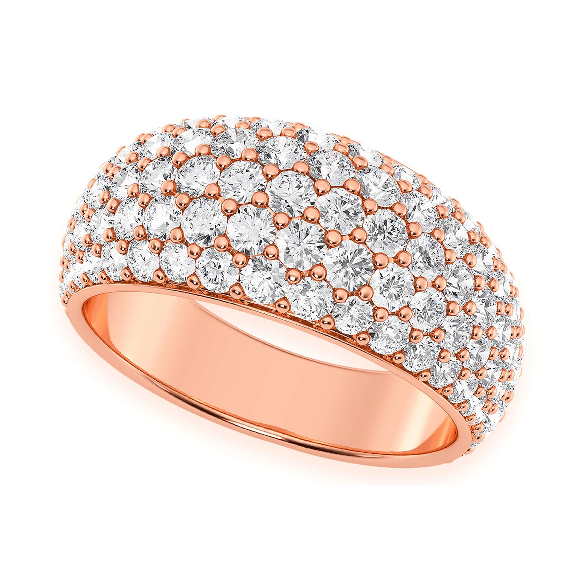Bubbly Diamond Ring in 14K rose gold, detail view