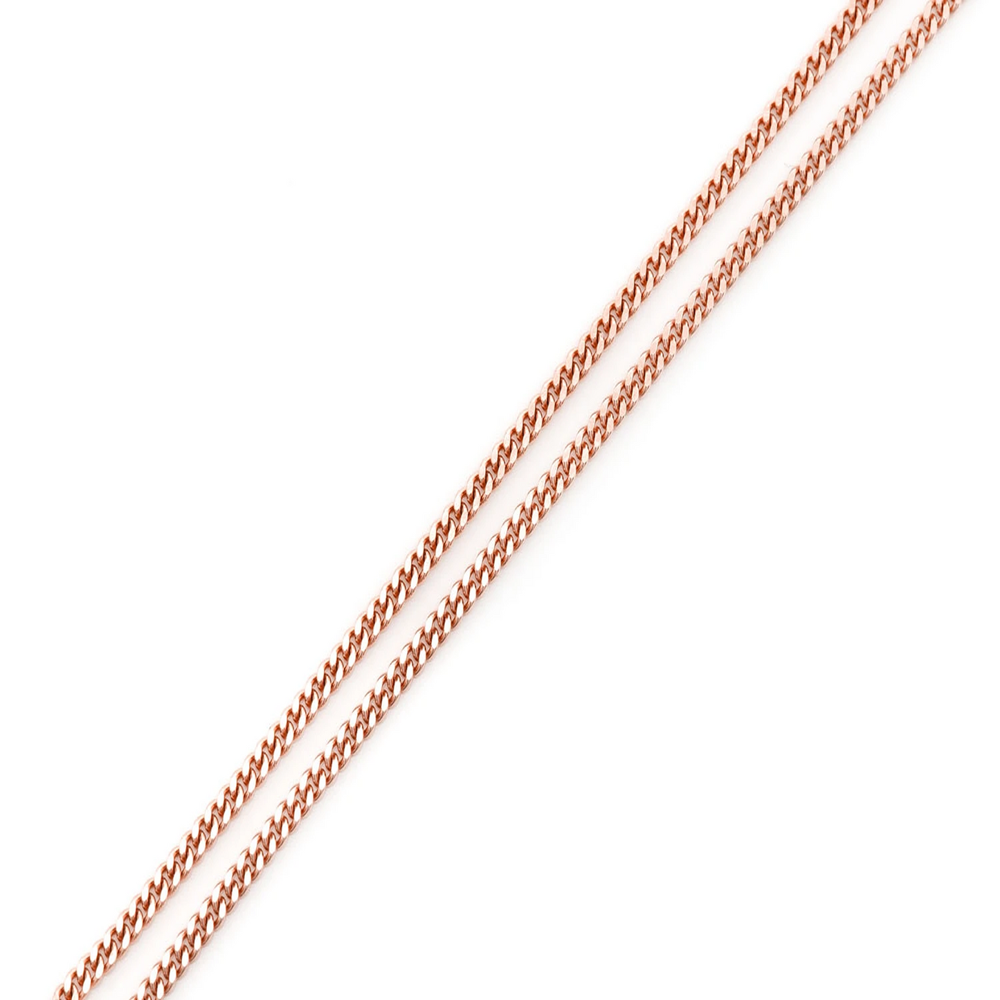 Miami Cuban Gold Chain in 14K rose gold, 1.5mm width, detail view